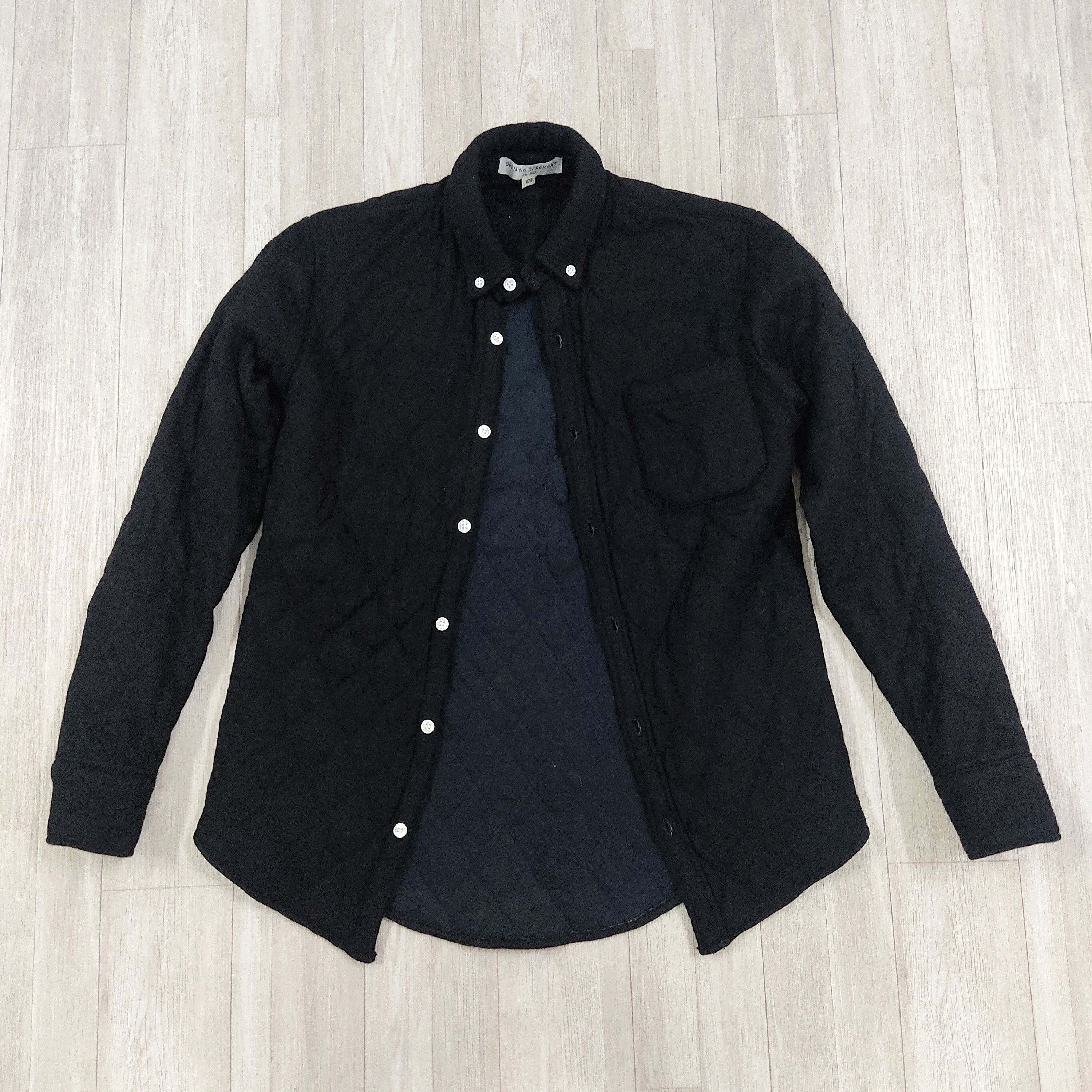 Designer × Opening Ceremony OPENING CEREMONY Wool Quilted Button-Up Shirt Jacket Size US XS / EU 42 / 0 - 11 Thumbnail