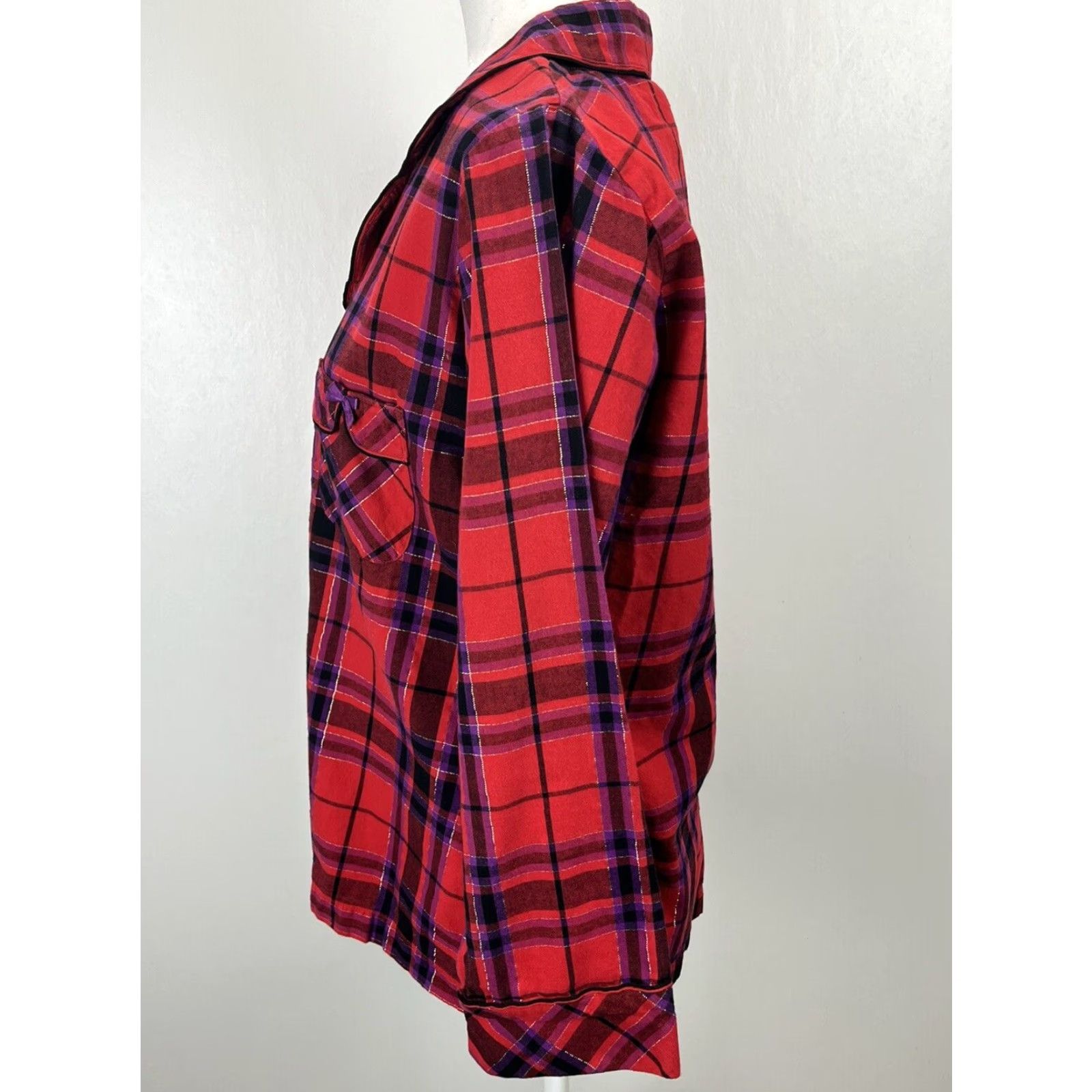 Victoria's Secret Victoria's Secret Pajama Set Flannel Plaid 2-Piece Women S Purple Red Christmas Holiday Winter Size S / US 4 / IT 40 - 3 Thumbnail