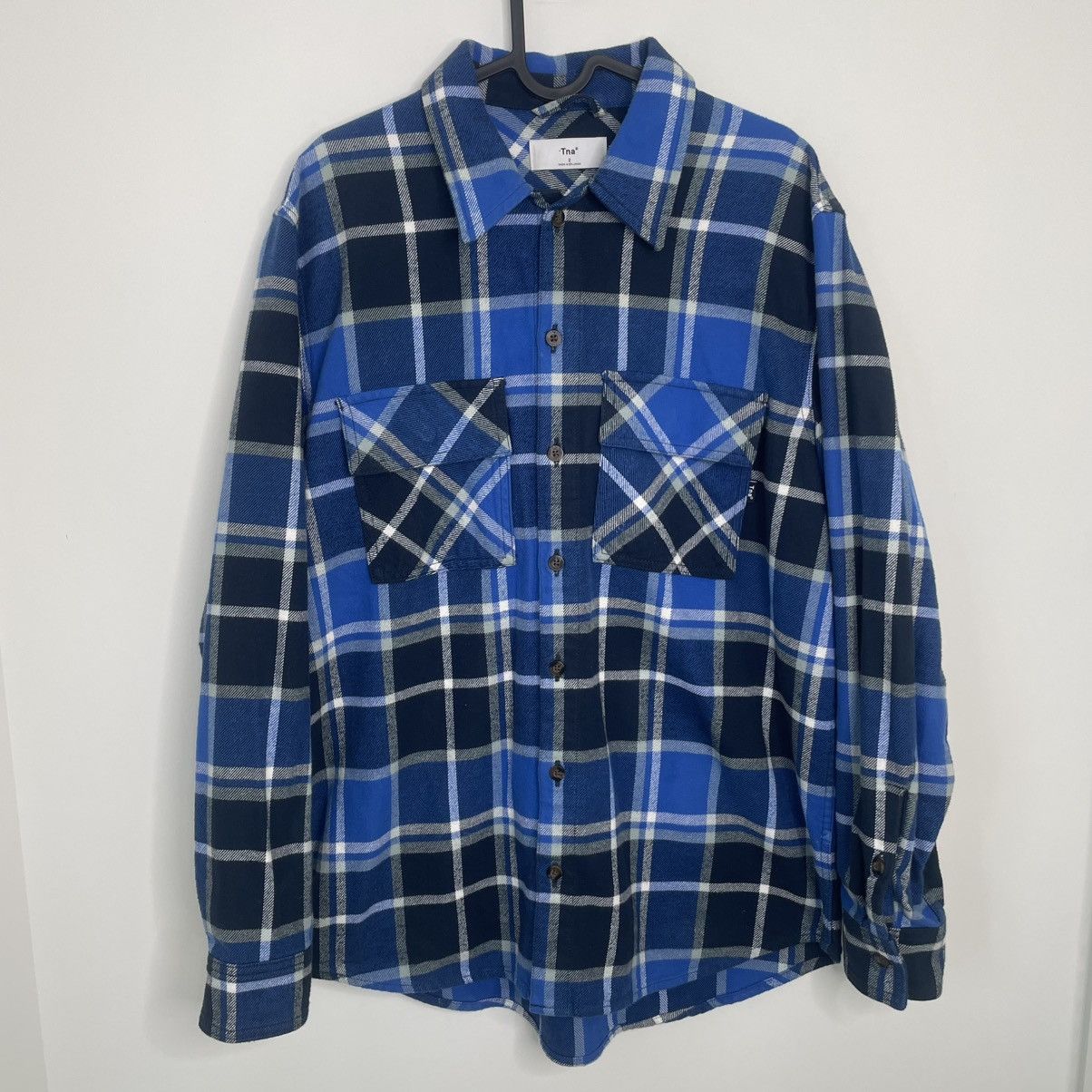 TNA Aritzia Tna Thick Plaid Flannel Oversized Blue Size 2 Size XS / US 0-2 / IT 36-38 - 1 Thumbnail