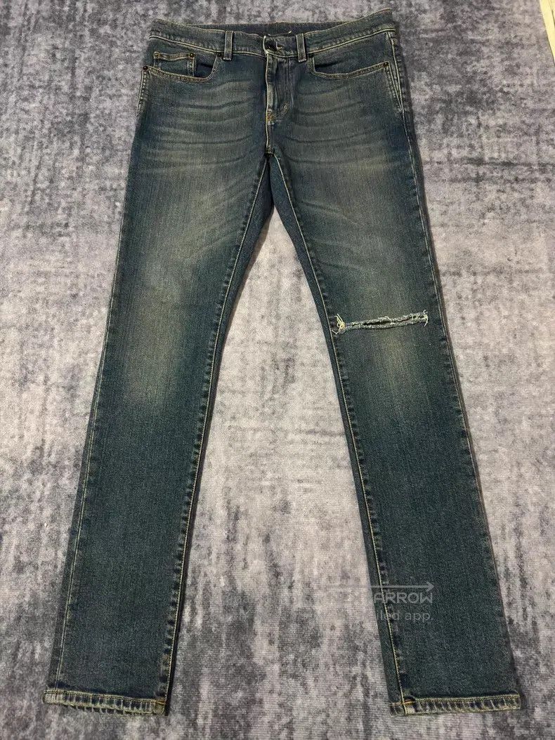 Saint Laurent Paris Saint Laurent Paris Dark Blue Rust Mud-dyed Claw Pattern C Size US 32 / EU 48 - 1 Thumbnail