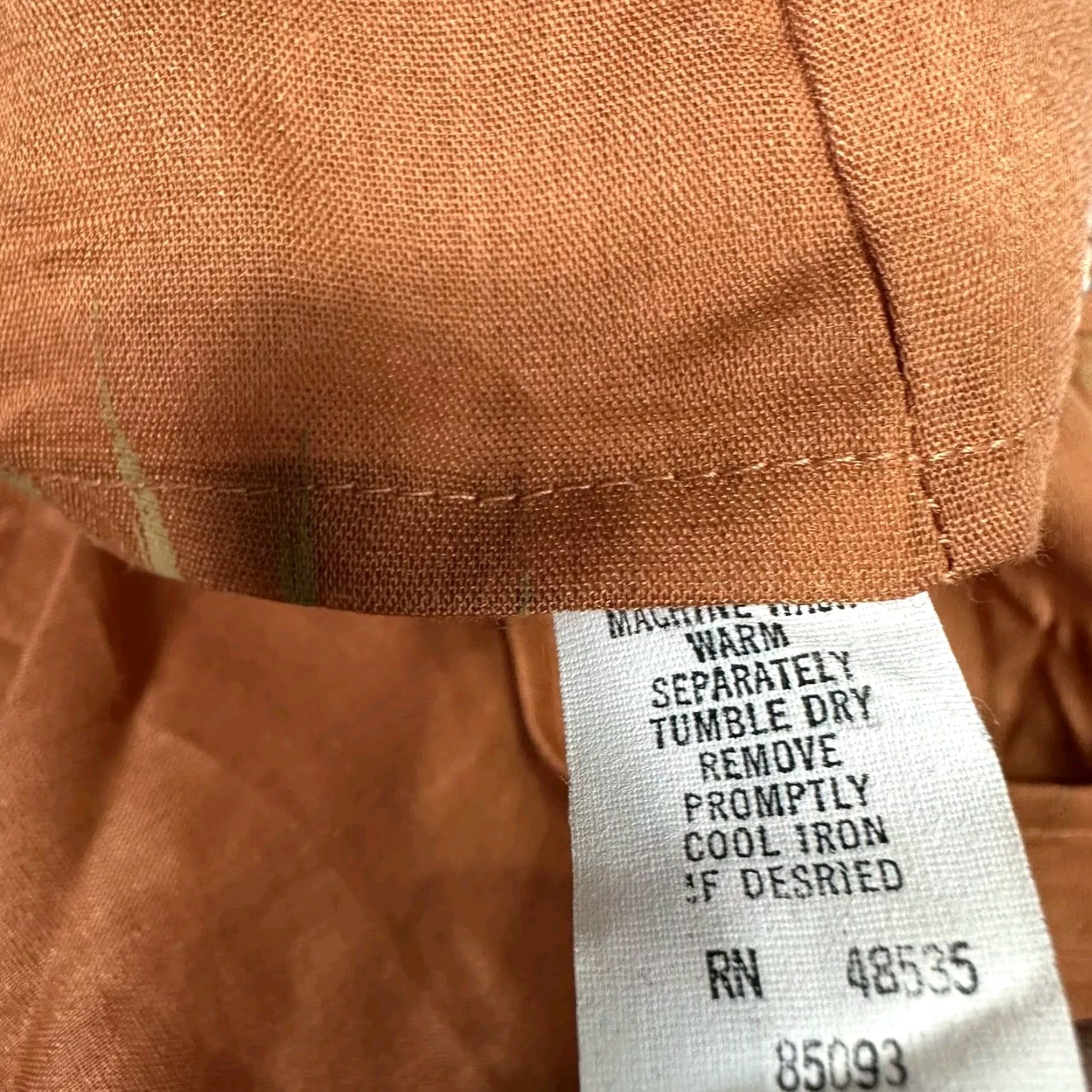 Baracuta VINTAGE Baracuta Women's Orange Shirt Short Sleeve Front Pocket Casual Sz M Size M / US 6-8 / IT 42-44 - 6 Thumbnail