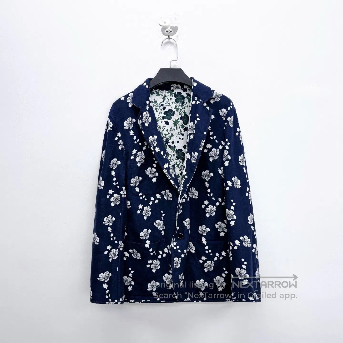 Hermes Hermes Two-sided Bohemian Bellflower Printed Silk Cotton B Size US M / EU 48-50 / 2 - 3 Thumbnail