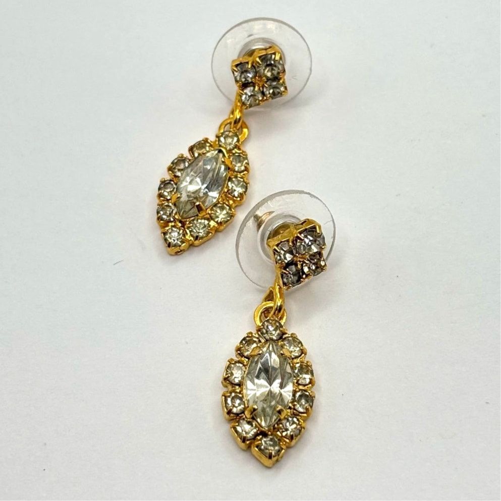 Other Stunning Gold Oval Crystal Earrings Size ONE SIZE - 4 Thumbnail