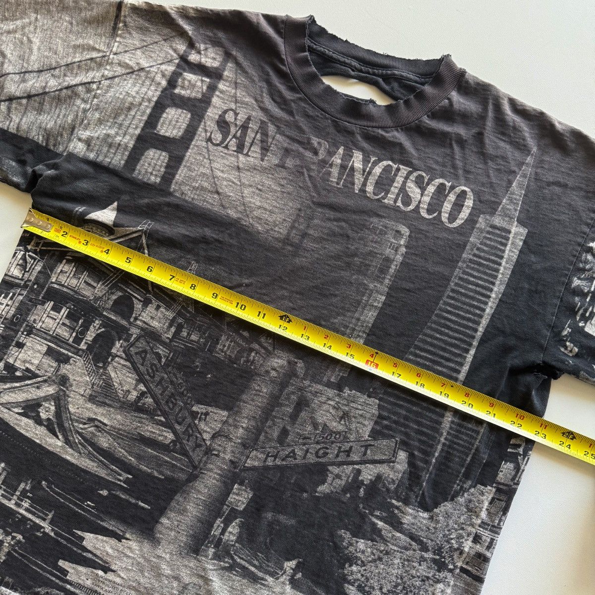 Vintage 1990s Vintage San Francisco, California AOP Fader Tee Size US XL / EU 56 / 4 - 11 Thumbnail