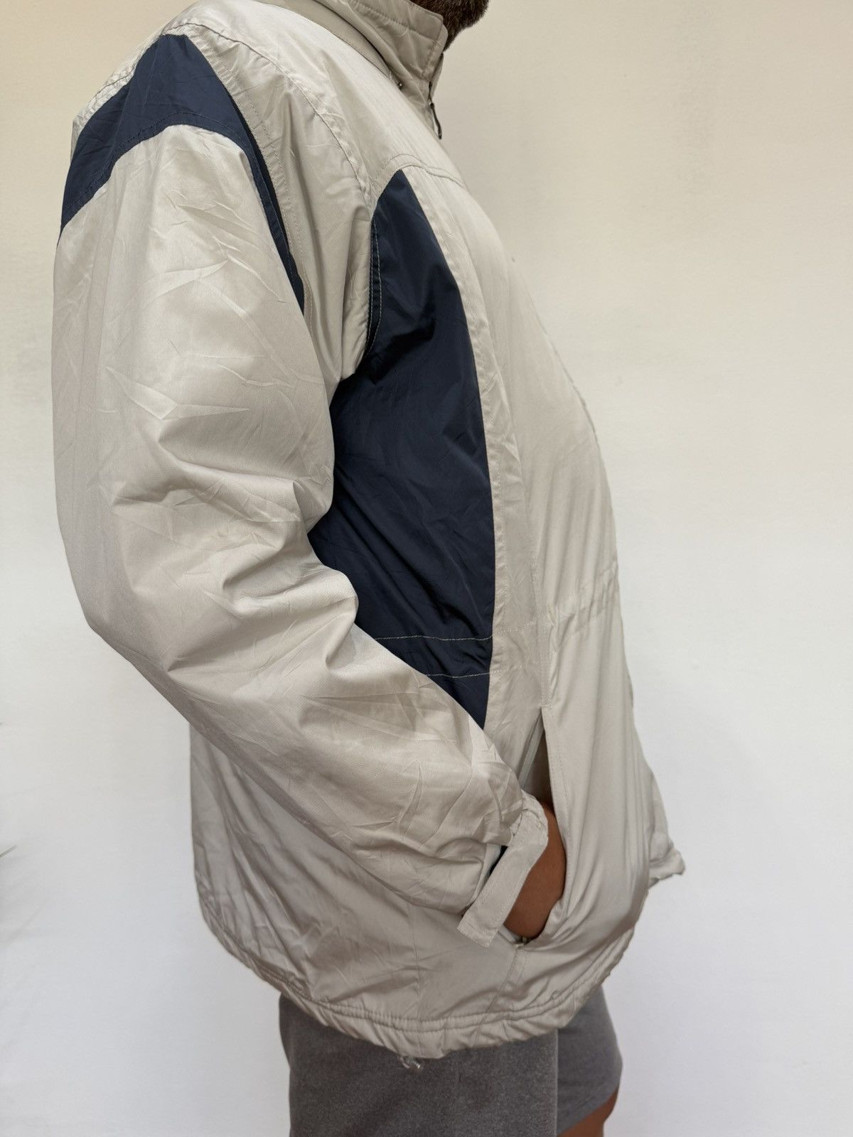 Umbro Vintage Umbro Y2K Grey & Navy Fleece Lined Jacket (S) Size US S / EU 44-46 / 1 - 3 Thumbnail