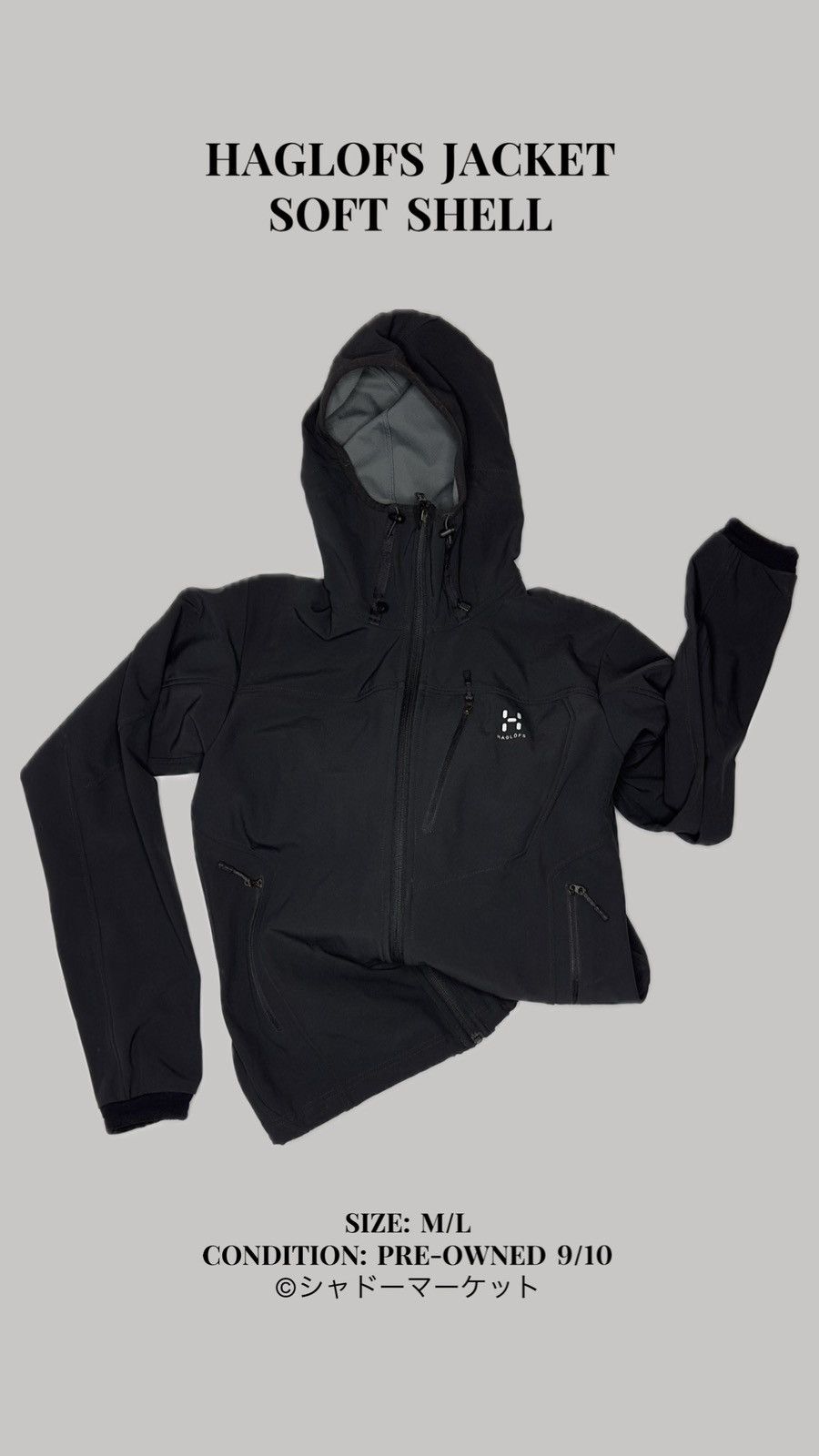 Haglofs Haglofs jacket soft shell black rain Size L / US 10 / IT 46 - 1 Thumbnail
