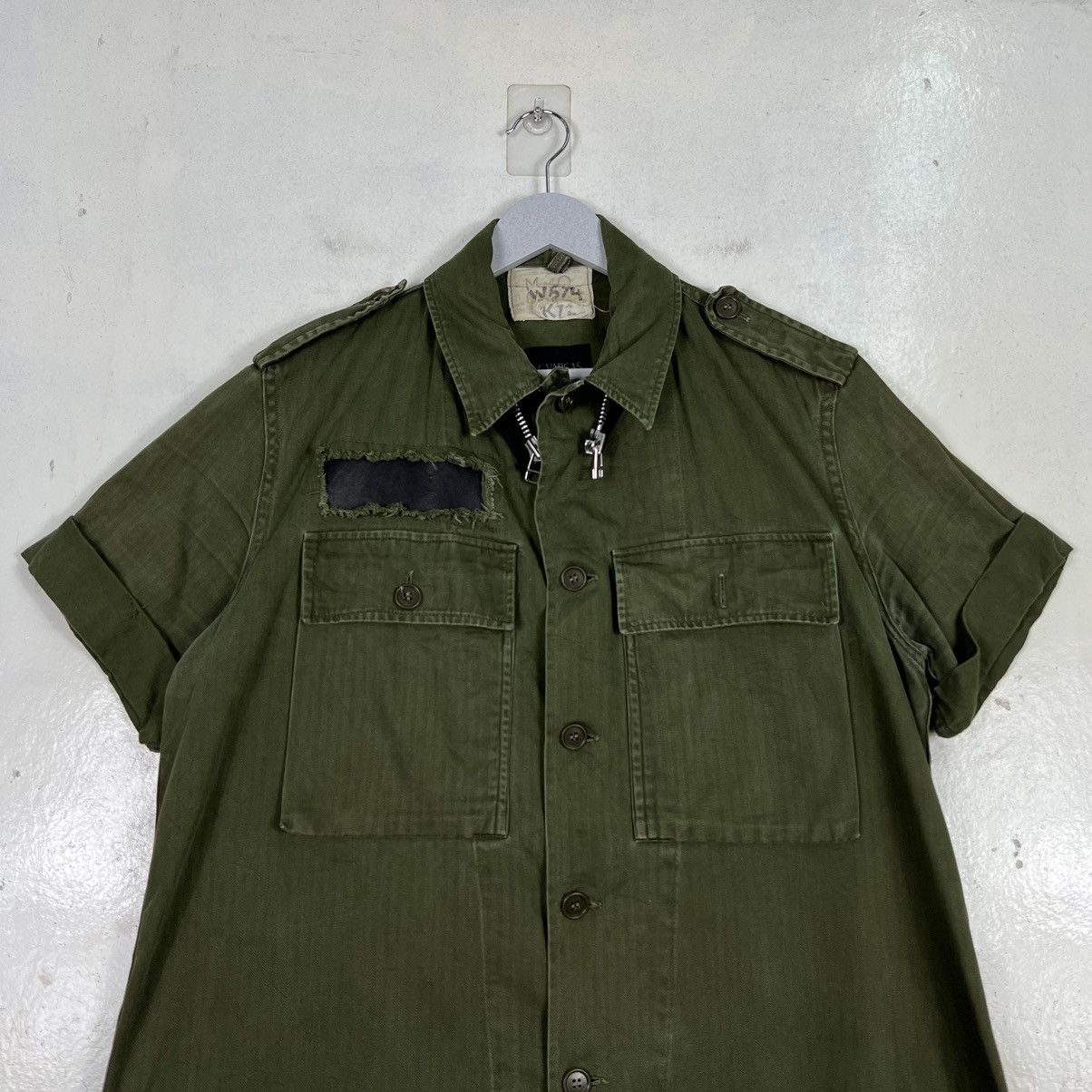 Designer × Vintage 🔥 VINTAGE REWORK Z VARGAS HBT MILITARY SHIRTS JACKET Size US M / EU 48-50 / 2 - 4 Thumbnail