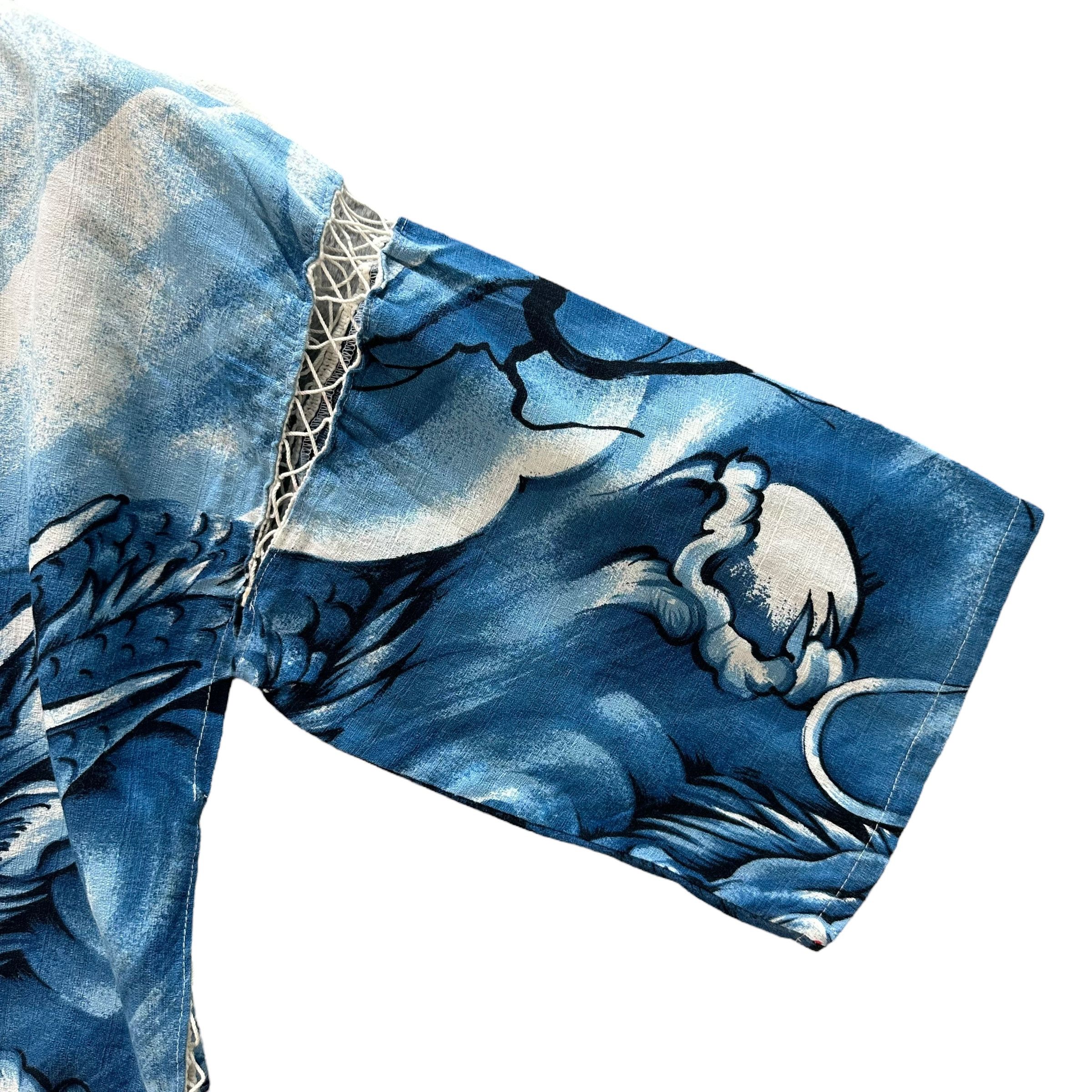 Japanese Brand Vintage Kimono Sea Dragon Graphic Printed Fullprint #A2-0042 Size US M / EU 48-50 / 2 - 5 Thumbnail