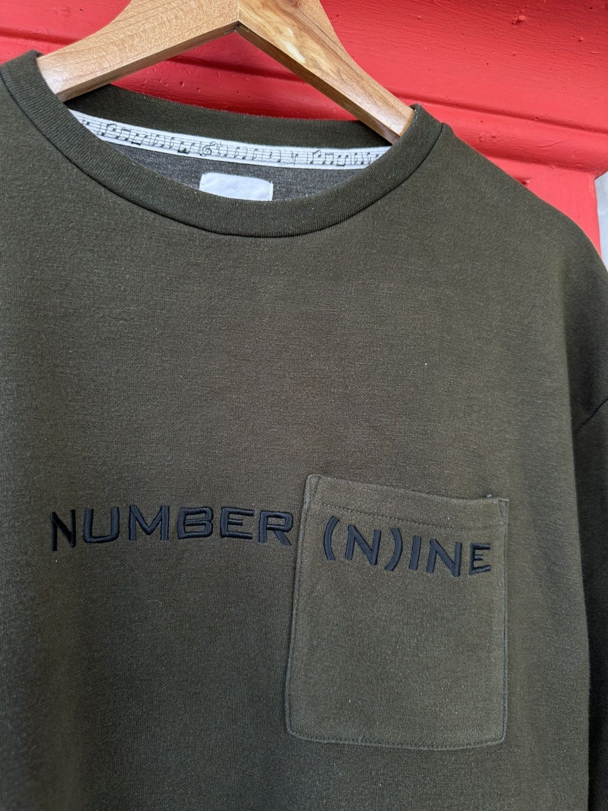 Number (N)ine Number (N)ine Spellout Embroidered Pocket Sweatshirt Size US L / EU 52-54 / 3 - 2 Thumbnail