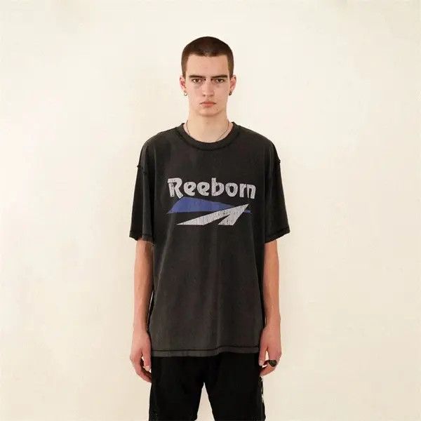 VIBE REEBORN Crack Print Vintage Shirt Combo's Black White Size US XL / EU 56 / 4 - 3 Thumbnail