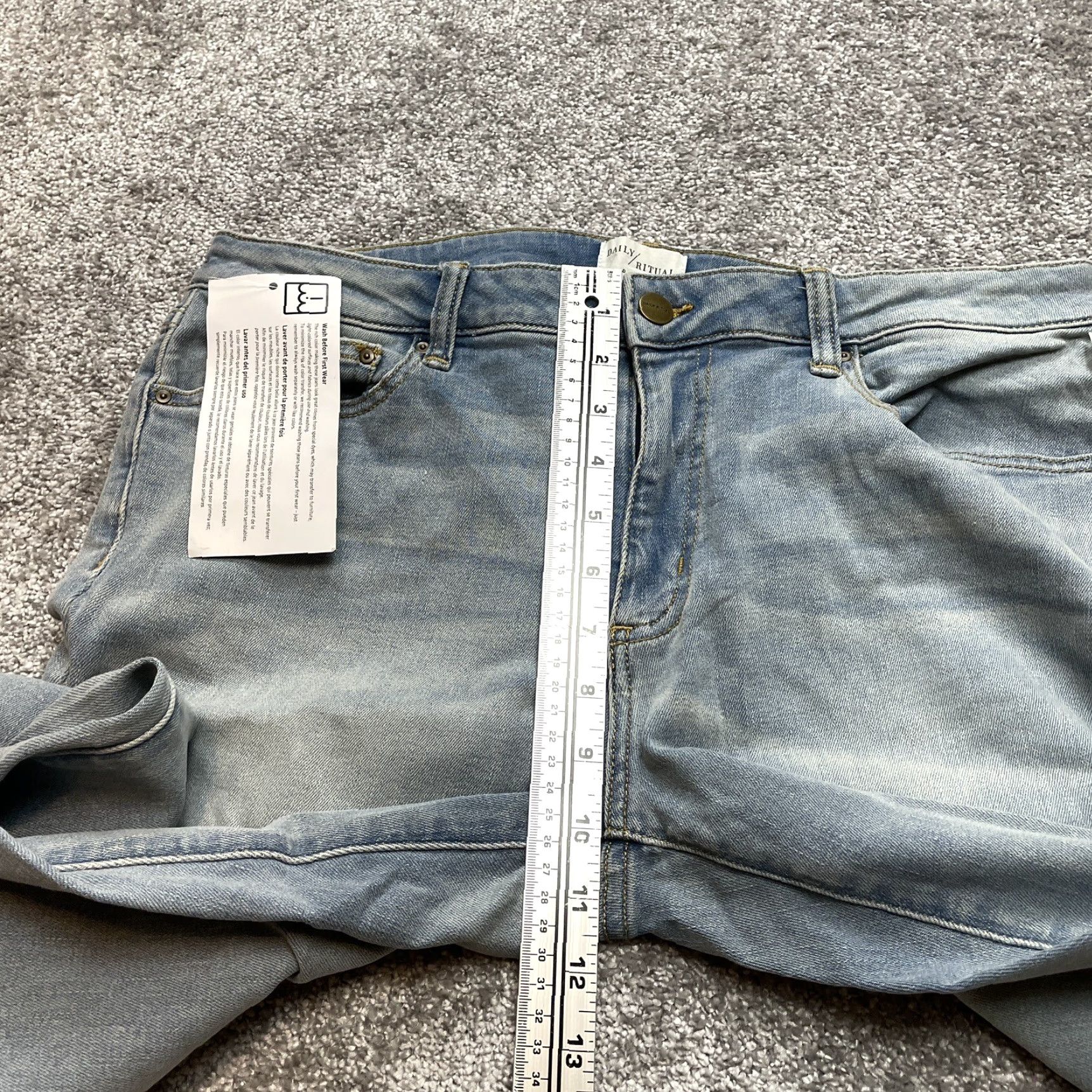 Vintage VINTAGE Daily Ritual Jeans Women 32 Long Light Wash Skinny NWT Size 24" / US 00 / IT 34 - 4 Thumbnail