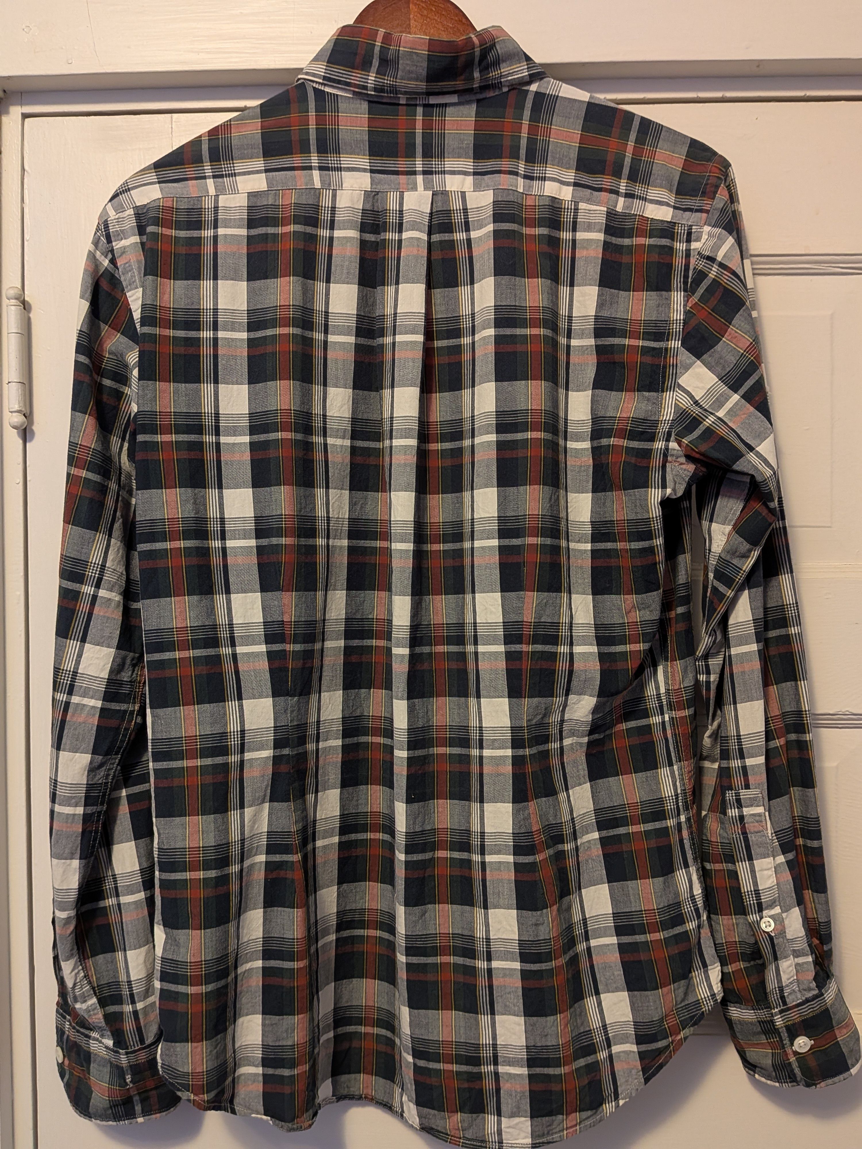 Epaulet Oxford collar Tartan Plaid Size US L / EU 52-54 / 3 - 3 Thumbnail