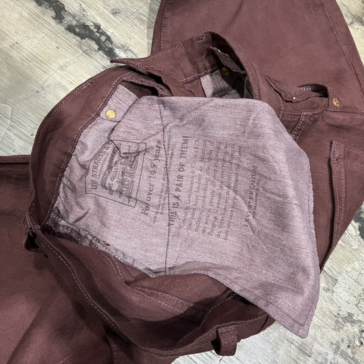 Tornado Mart Levi’s 502 Big E Regular Taper | Burgundy Size US 30 / EU 46 - 7 Thumbnail