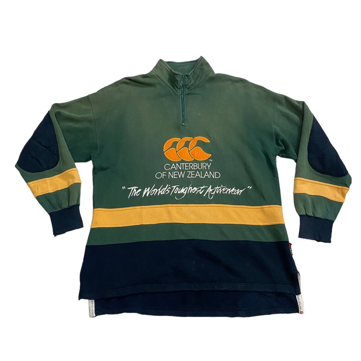image of Canterbury Of New Zealand x Vintage 90's Canterburry Of New Zealand Center Logo Stripes in Green St