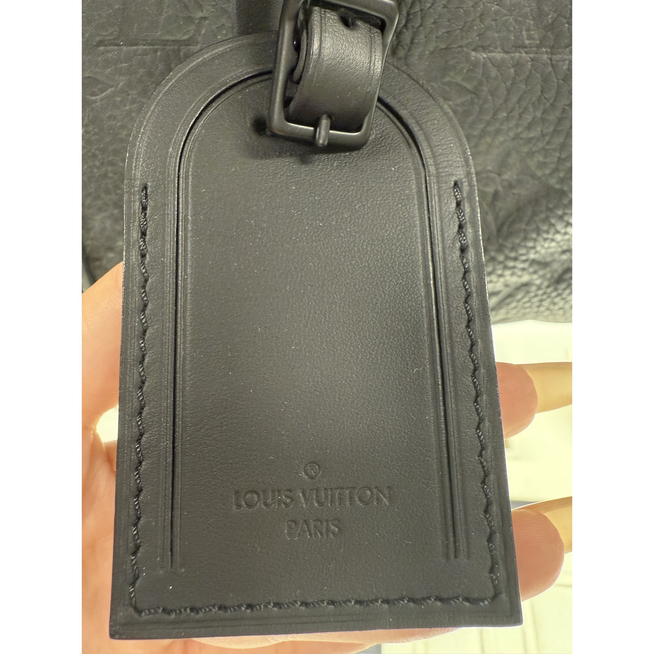 Louis Vuitton Louis Vuitton Black Monogram Embossed Leather Mini Duffel Ba Size ONE SIZE - 5 Thumbnail