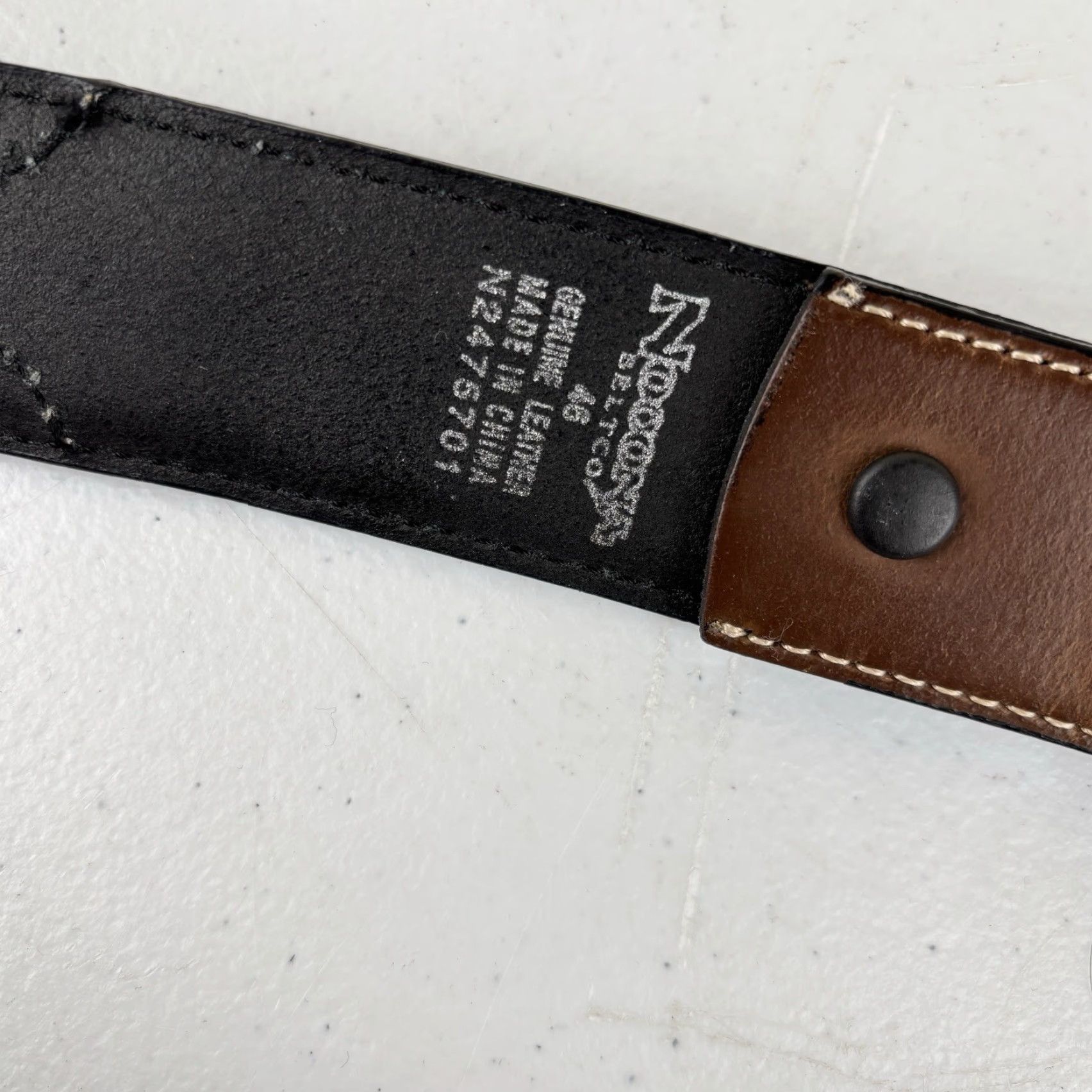 Vintage Nocona Belt Western Belt Mens Black 46 Concho Silver Cowboy Rodeo Size 46 - 4 Thumbnail