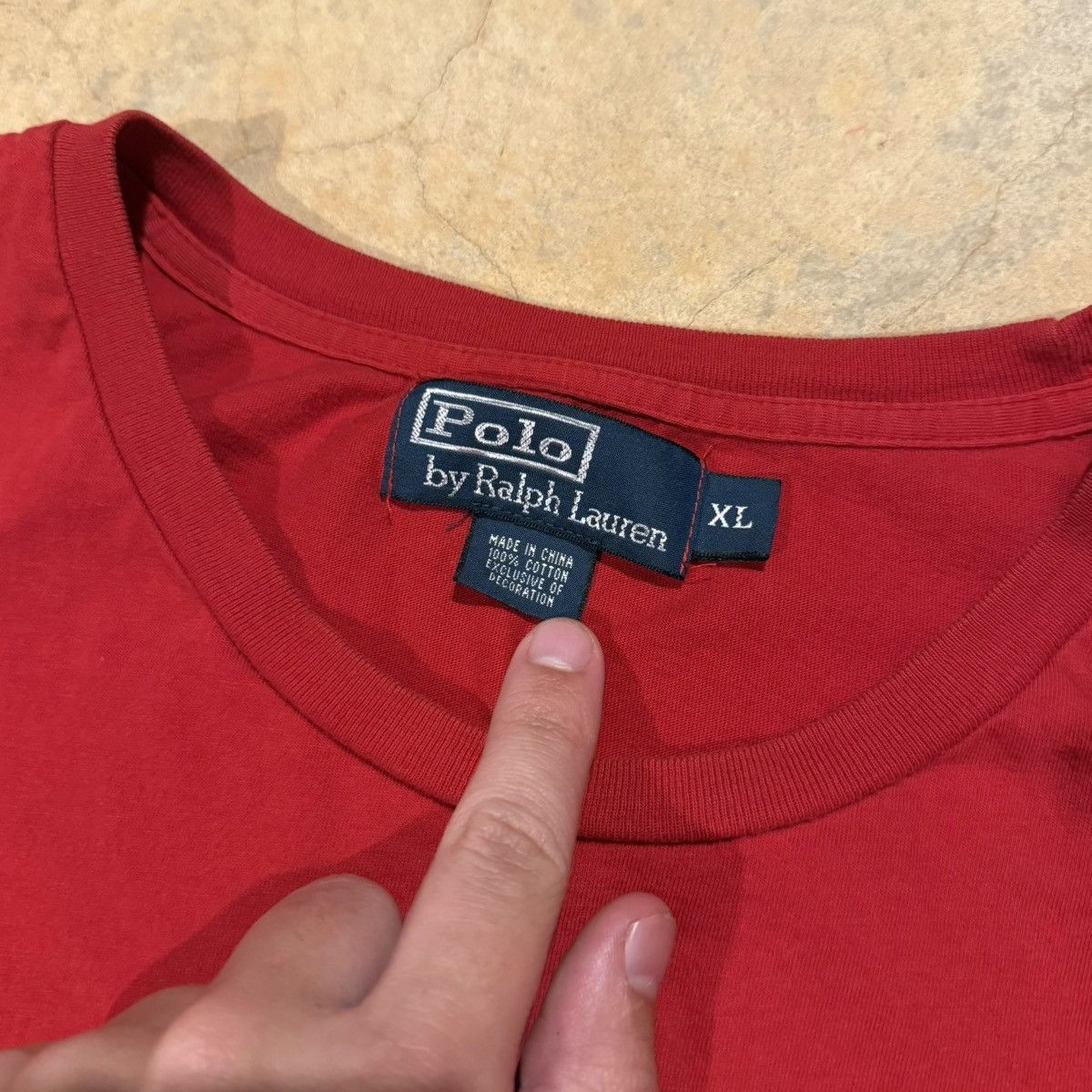 Polo Ralph Lauren Vtg 2000s Polo Ralph Lauren USA Pony Patch Tee Chief Keef Size US XXL / EU 58 / 5 - 6 Thumbnail