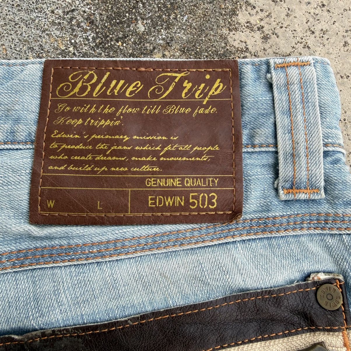 Edwin Vintage Edwin Faded Distressed Denim Jean Pants W36 Size US 34 / EU 50 - 12 Thumbnail