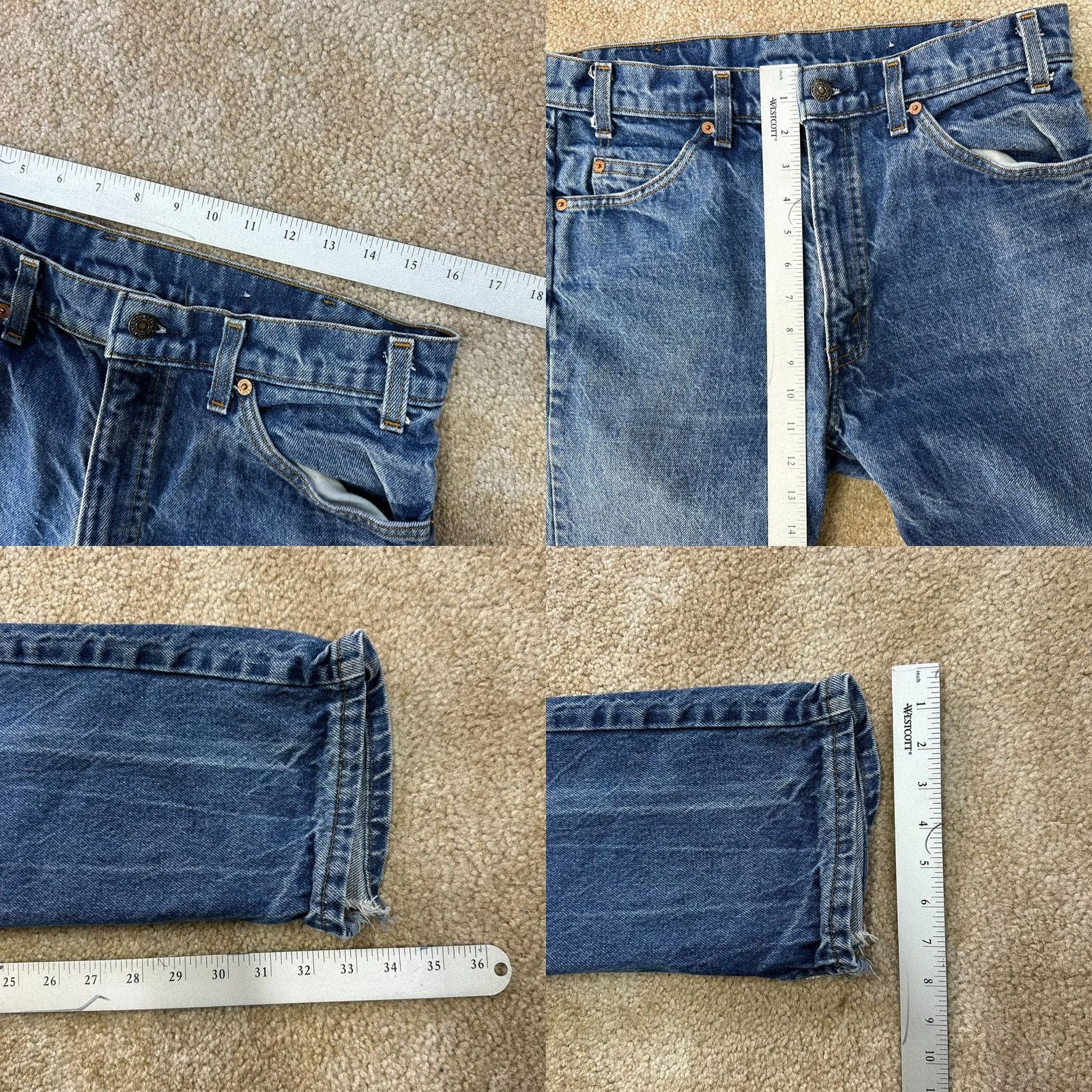 Levi's VINTAGE Levi's 20505-0217 Jeans Blue Denim 32x33 80s Mens Regular Straight 5-Pocket USA Made (Medium Wash) Size US 32 / EU 48 - 10 Thumbnail