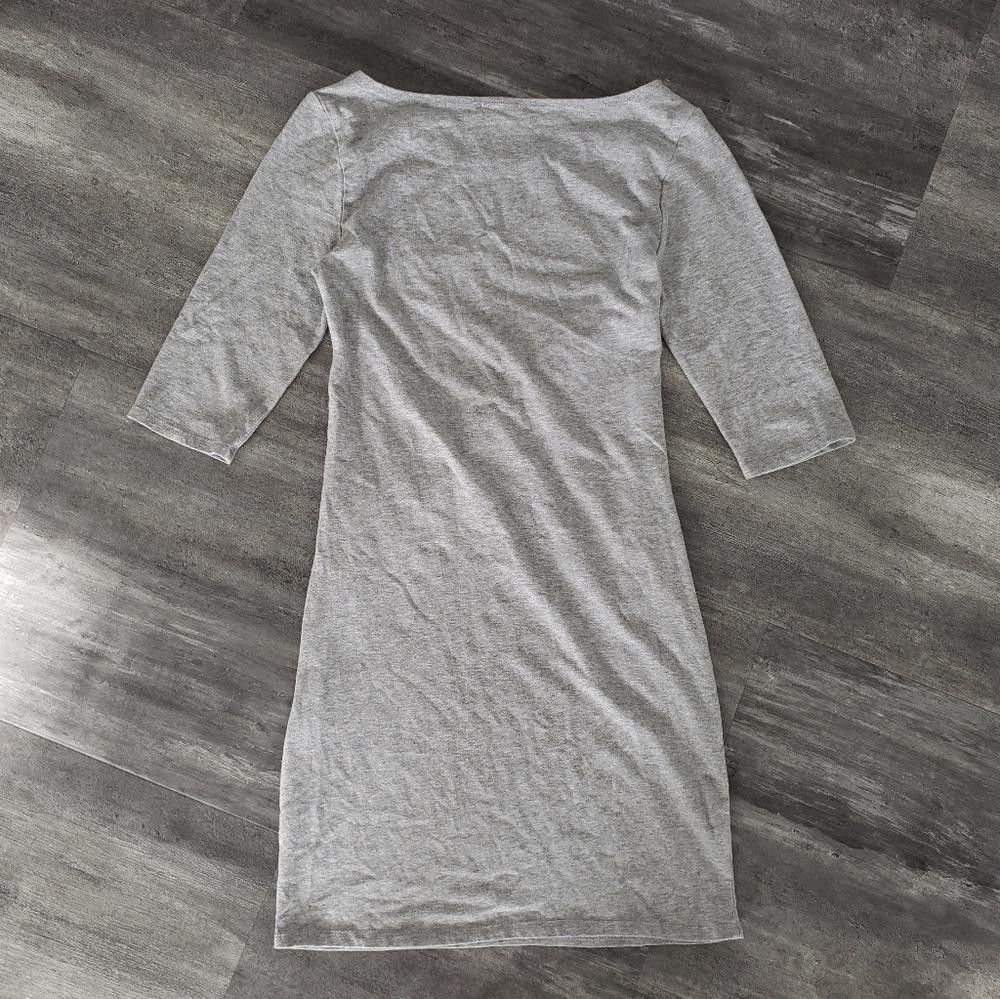 Designer Light Grey Basic H&H 3/4 Sleeve Mini Size S / US 4 / IT 40 - 2 Thumbnail
