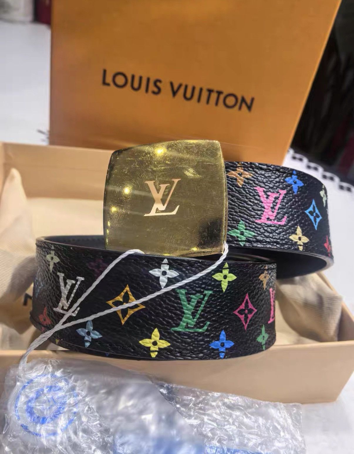 Louis Vuitton Louis Vuitton black monogram multicolour belt J38 Size ONE SIZE - 2 Thumbnail