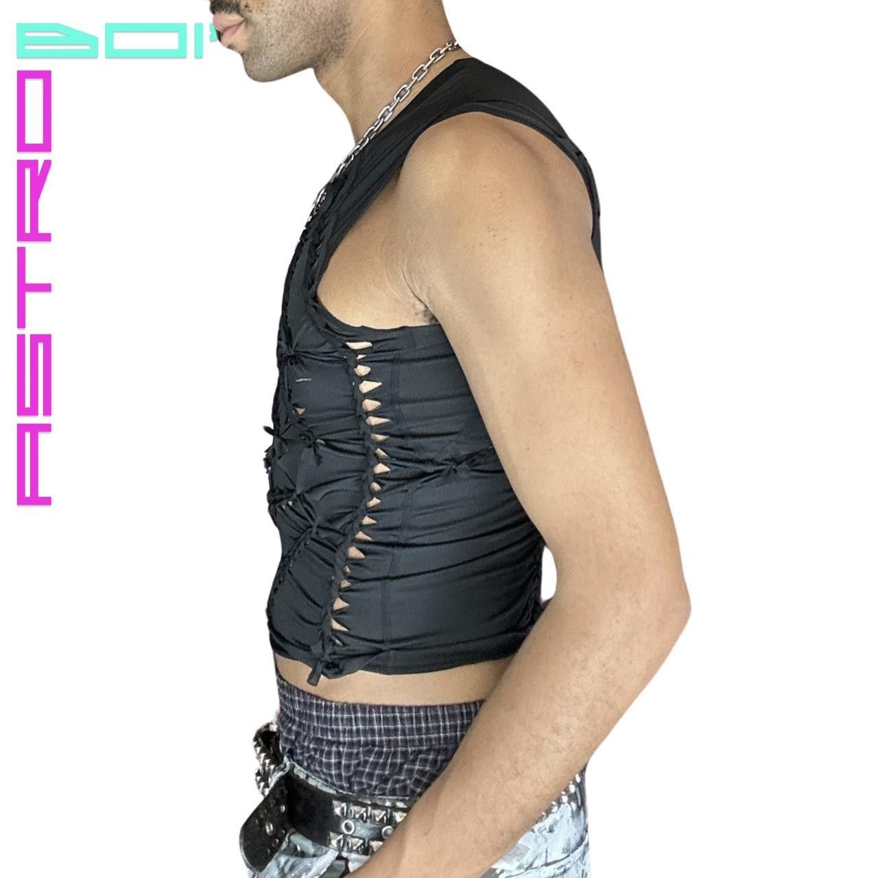 Other ASTROBOI* 'DIAGONALS' Black Braided Compression Top _ Large Size US L / EU 52-54 / 3 - 4 Thumbnail