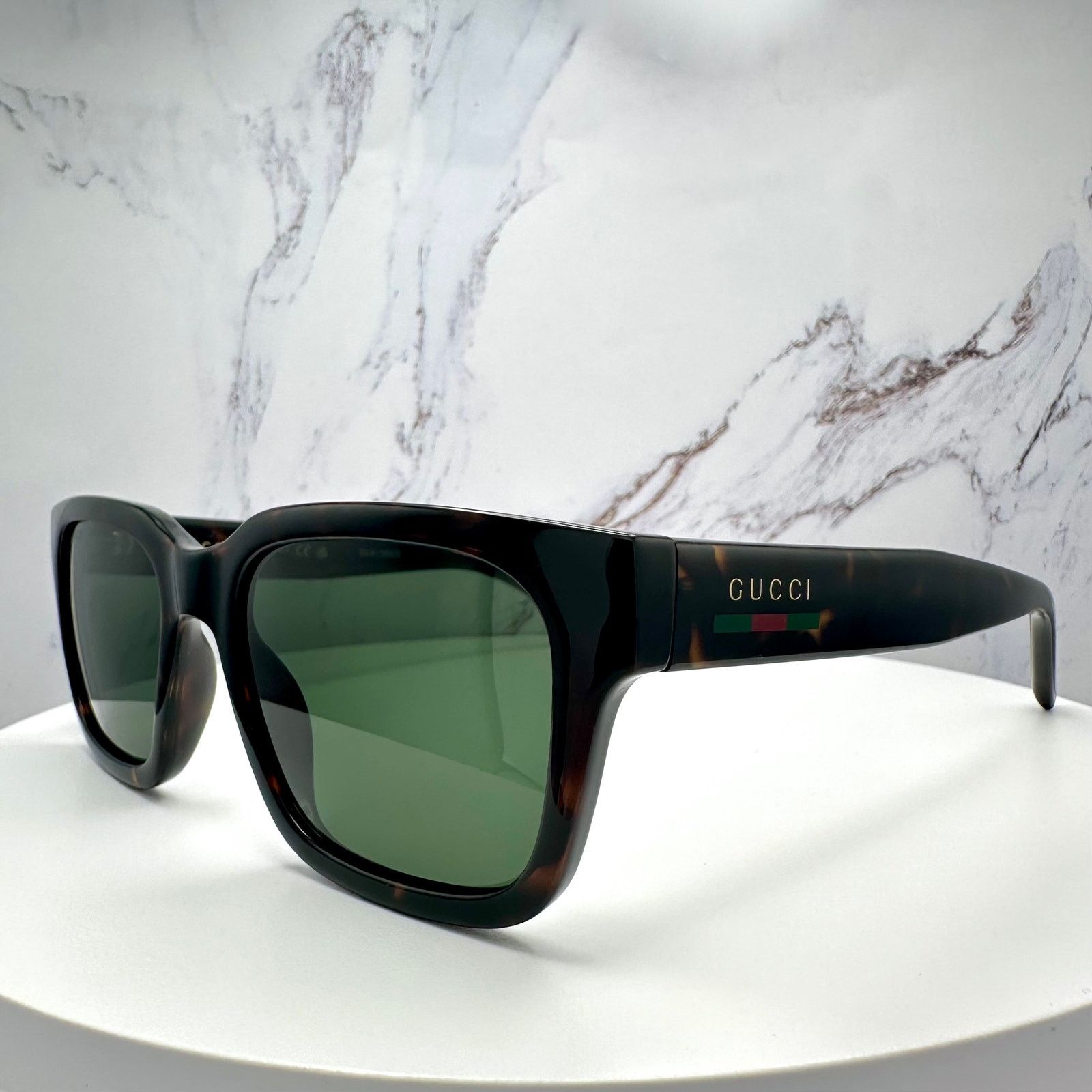 Gucci New GUCCI Sunglasses Brown Gold Red Green Web 55-20-145 mm Size ONE SIZE - 16 Thumbnail
