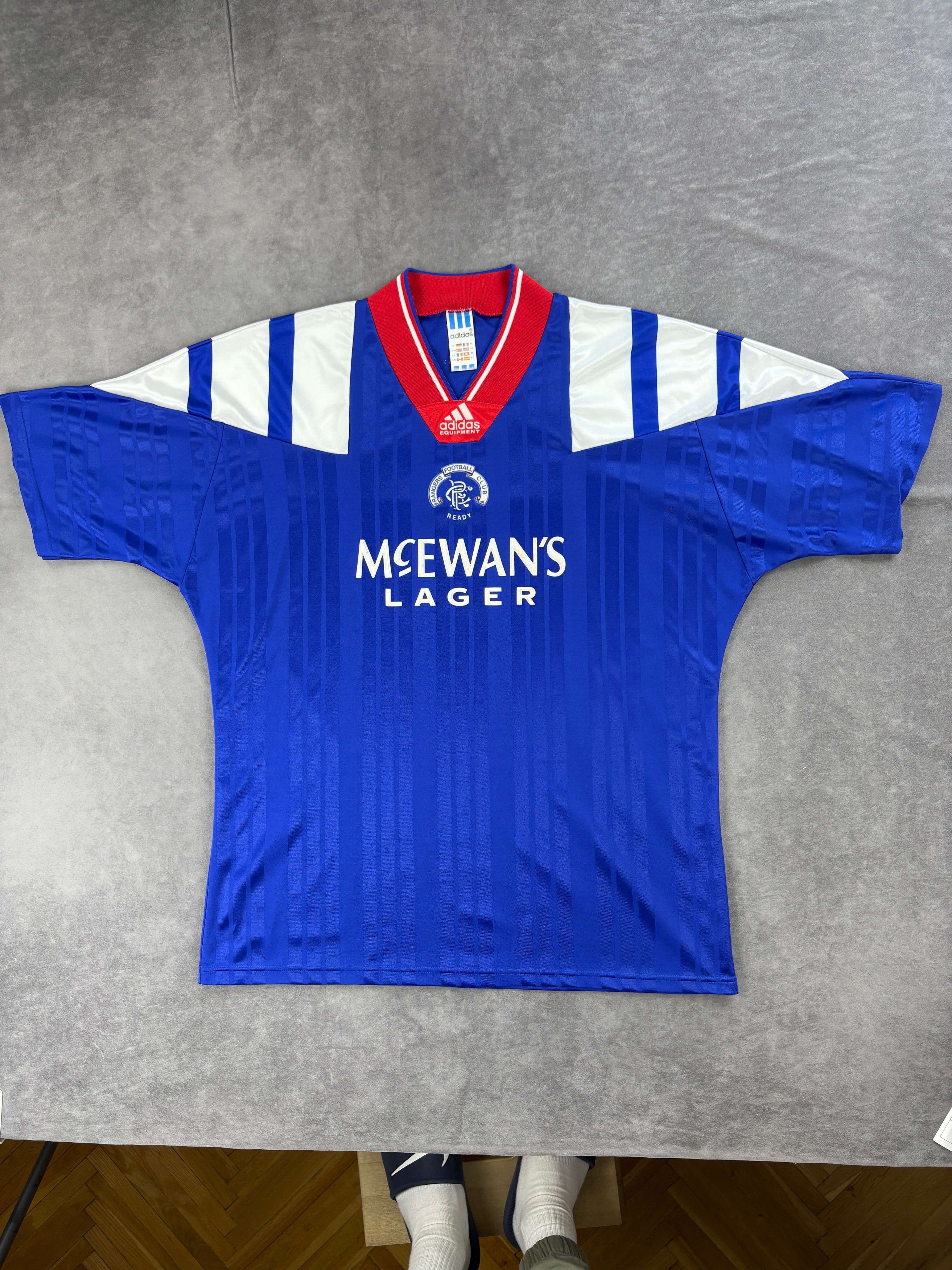 Adidas Rangers 1992-94 Adidas home football jersey shirt size XL Size US XL / EU 56 / 4 - 1 Thumbnail
