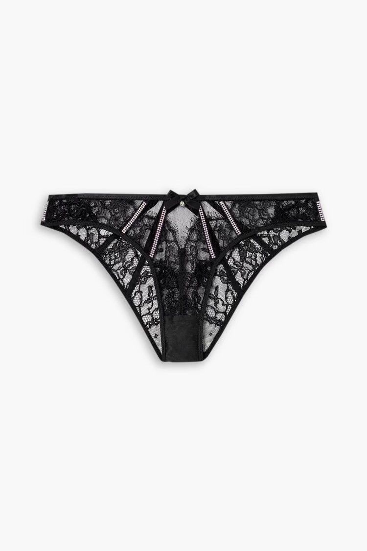 Agent Provocateur AGENT PROVOCATEUR Caitriona crystal-embellished briefs Size 28" / US 6 / IT 42 - 1 Thumbnail