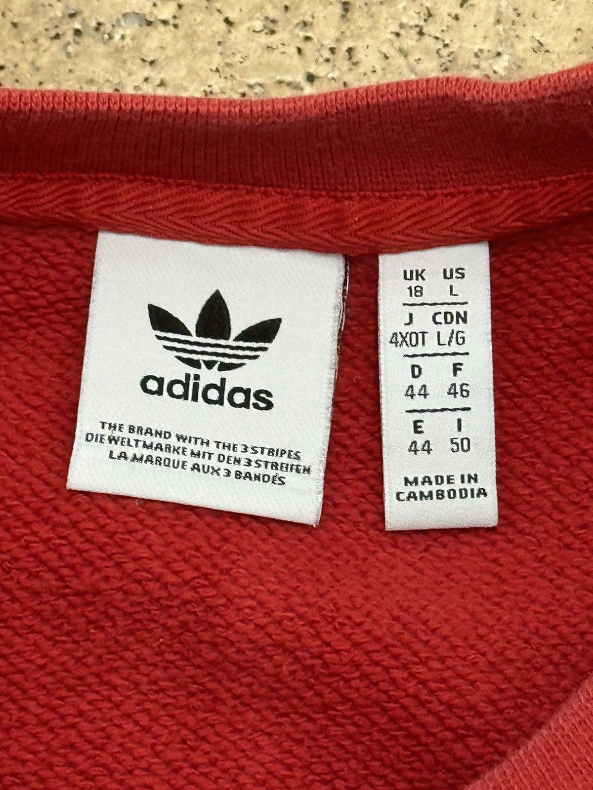 Adidas Adidas 3 Stripes Large Big Logo Crewneck Sweatshirt Size US L / EU 52-54 / 3 - 4 Thumbnail