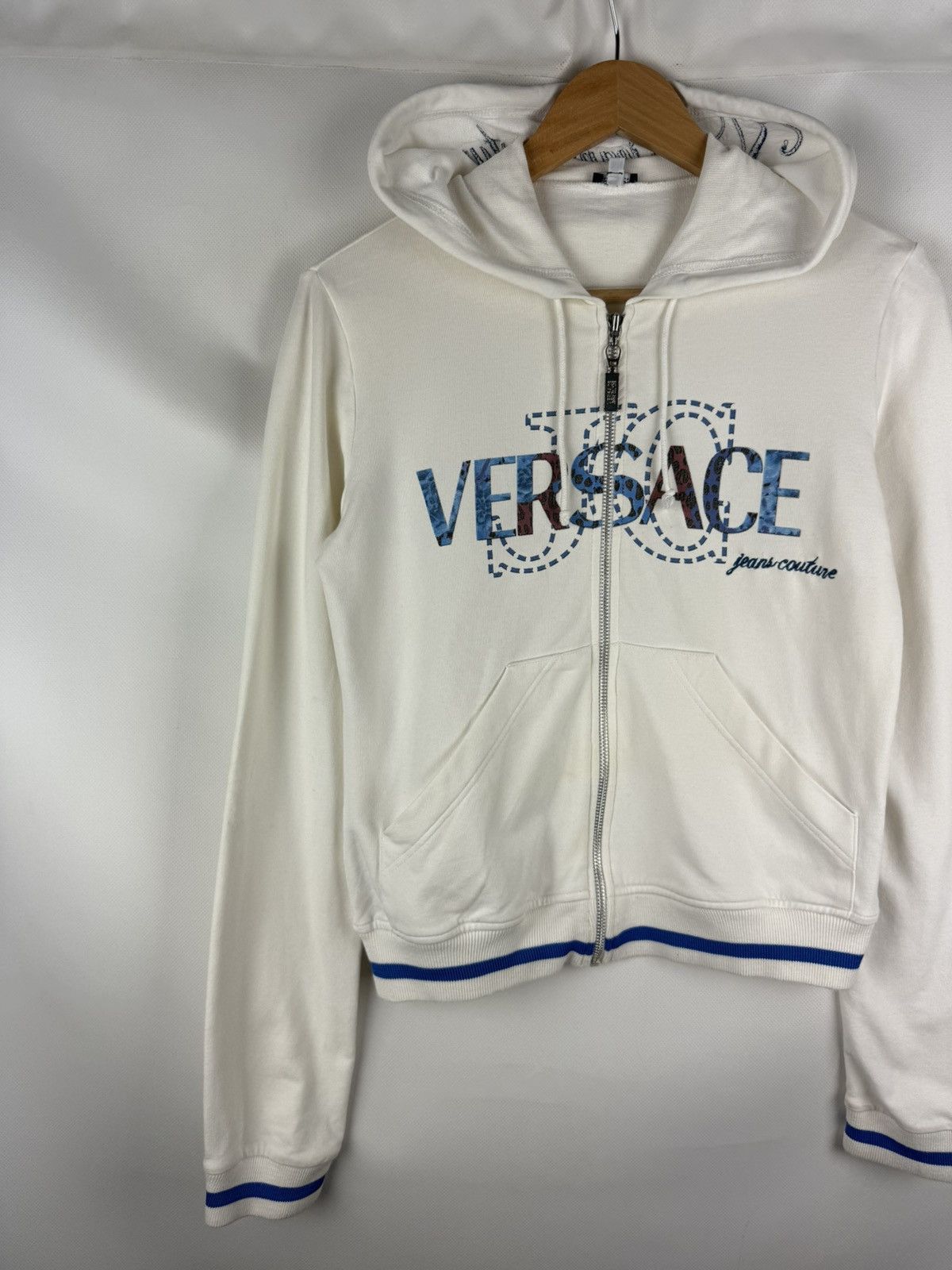 Versace Jeans Couture Versace Jeans Couture Y2K Studded Big Logo Full Zip Hoodie Size S / US 4 / IT 40 - 2 Thumbnail