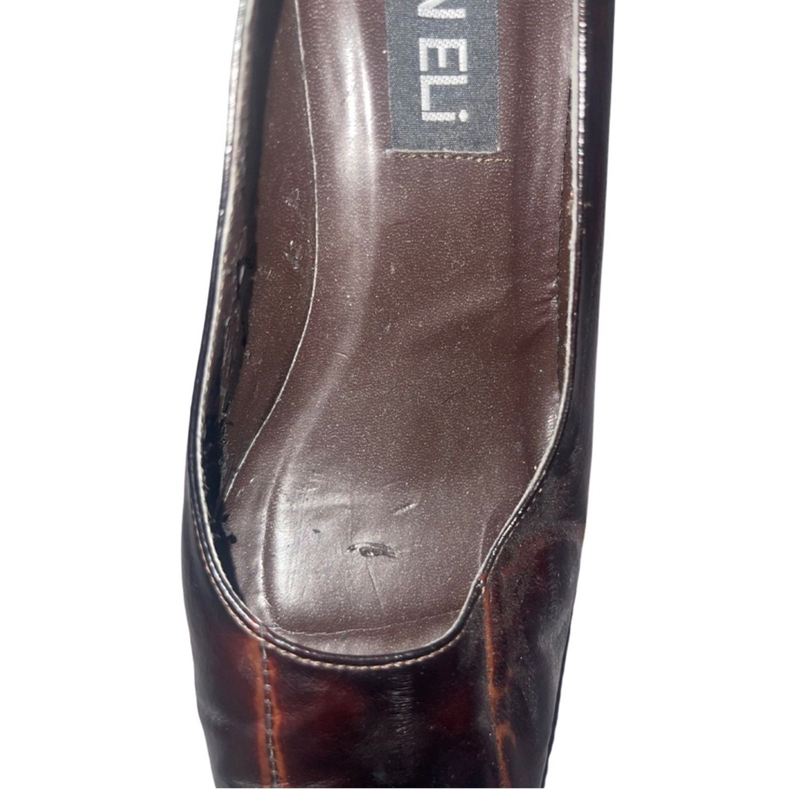 VANELI Italian Leather pointed toe pumps heels Career Office Shoes Size US 7 / IT 37 - 8 Thumbnail