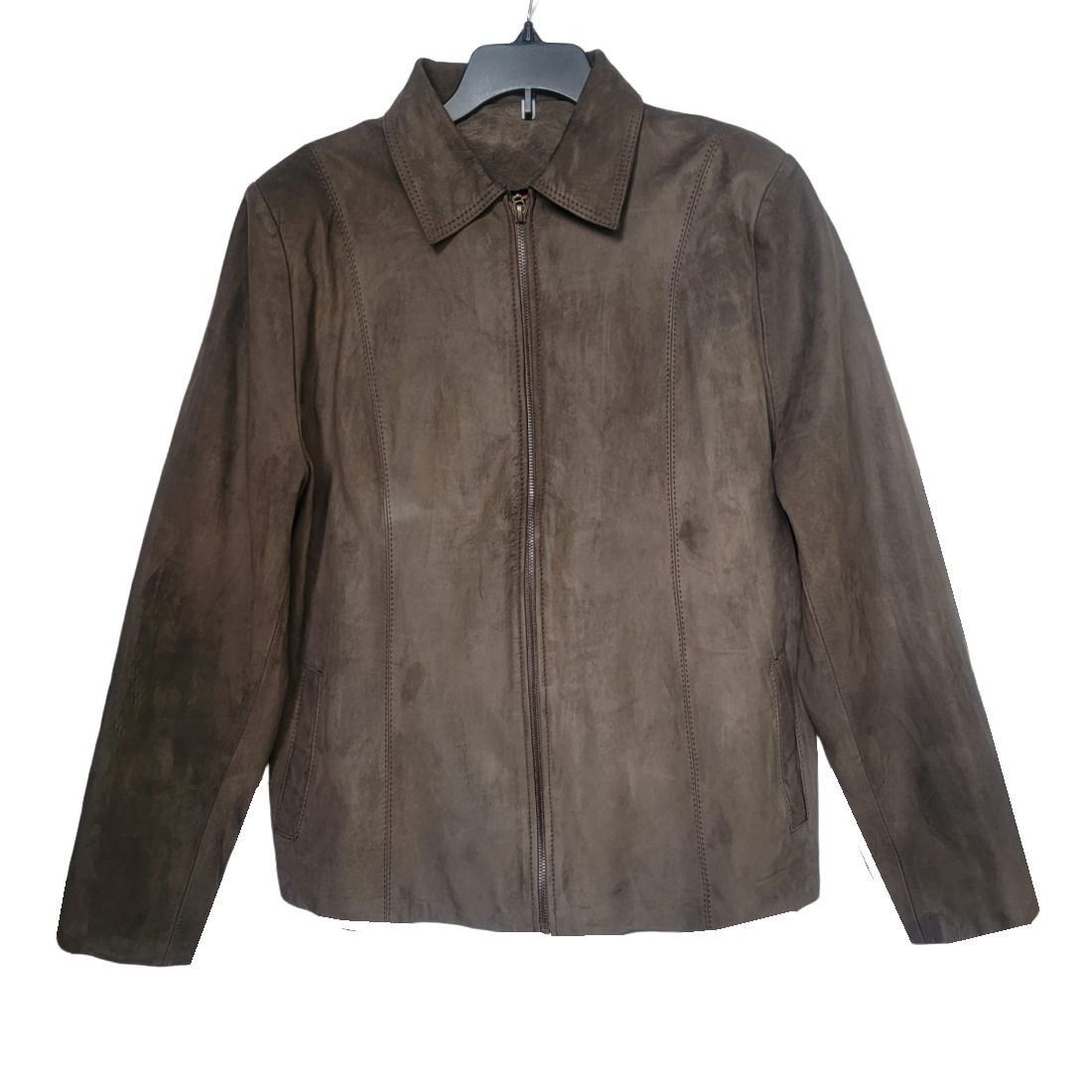 Other ⭐Women Suede Vintage Jacket Sz 40 L Retro Gypsy Piel Leather Size L / US 10 / IT 46 - 2 Thumbnail