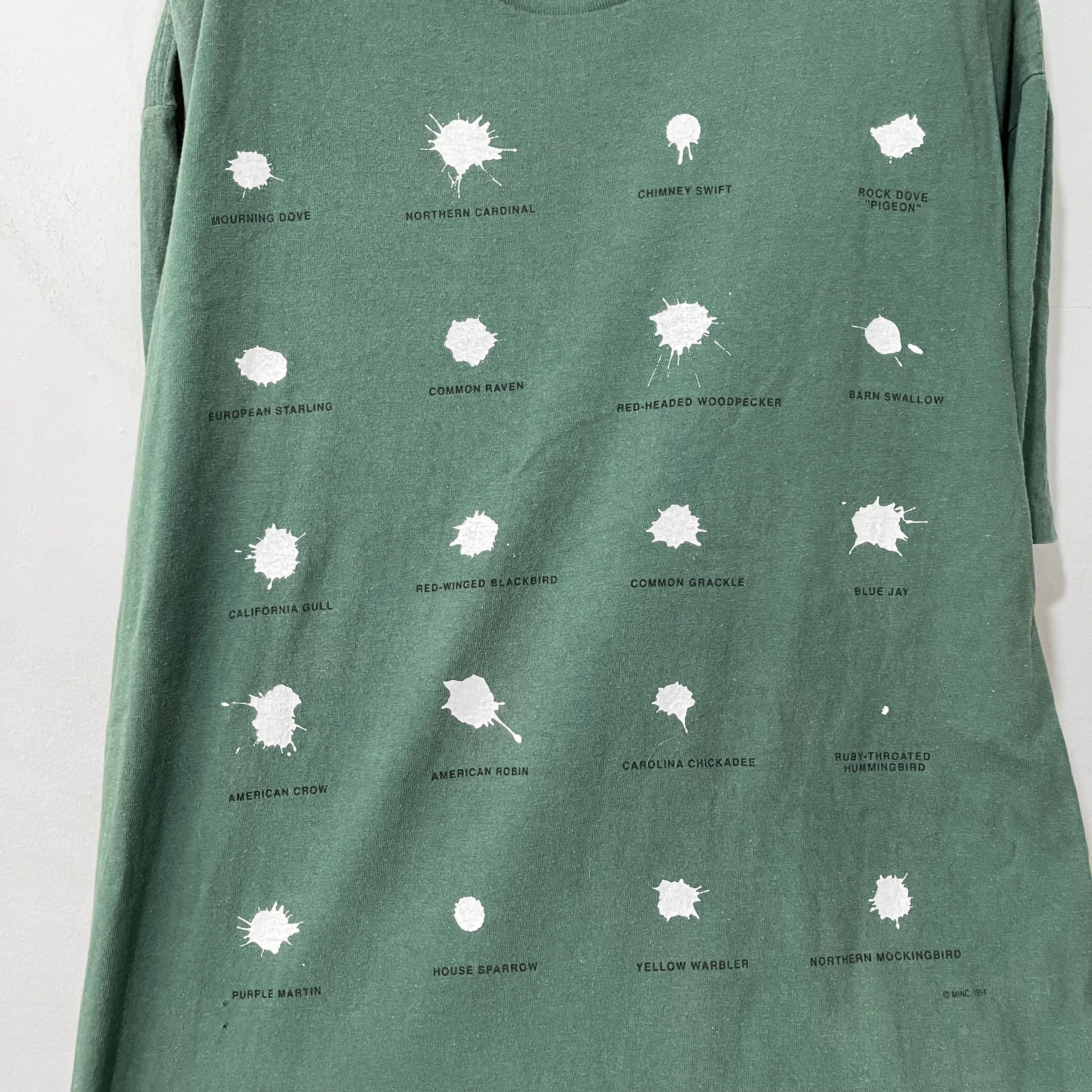Vintage Vintage 90s Bird Poop Identification T-Shirt Size US XL / EU 56 / 4 - 2 Thumbnail