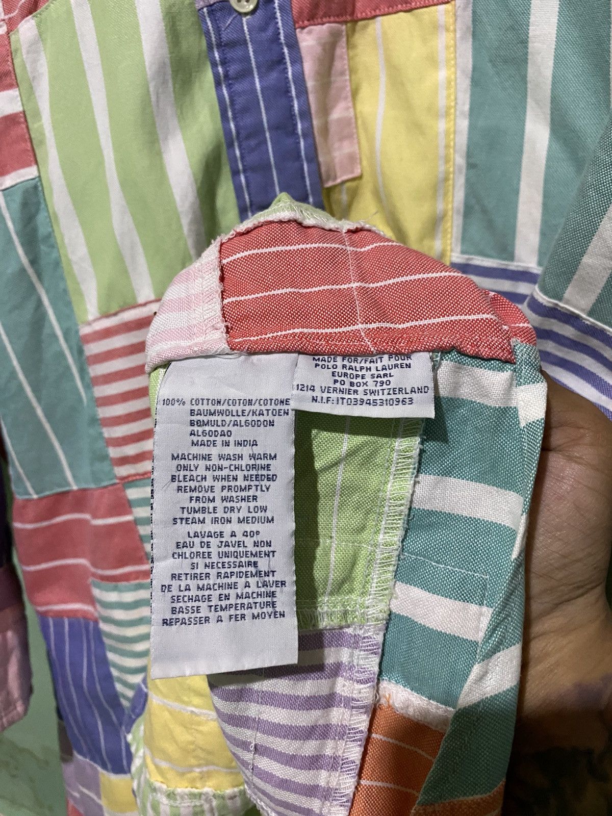 Polo Ralph Lauren POLO RALPH LAUREN PATCHWORK SHIRT 3/4 SLEEVE Size US L / EU 52-54 / 3 - 6 Thumbnail