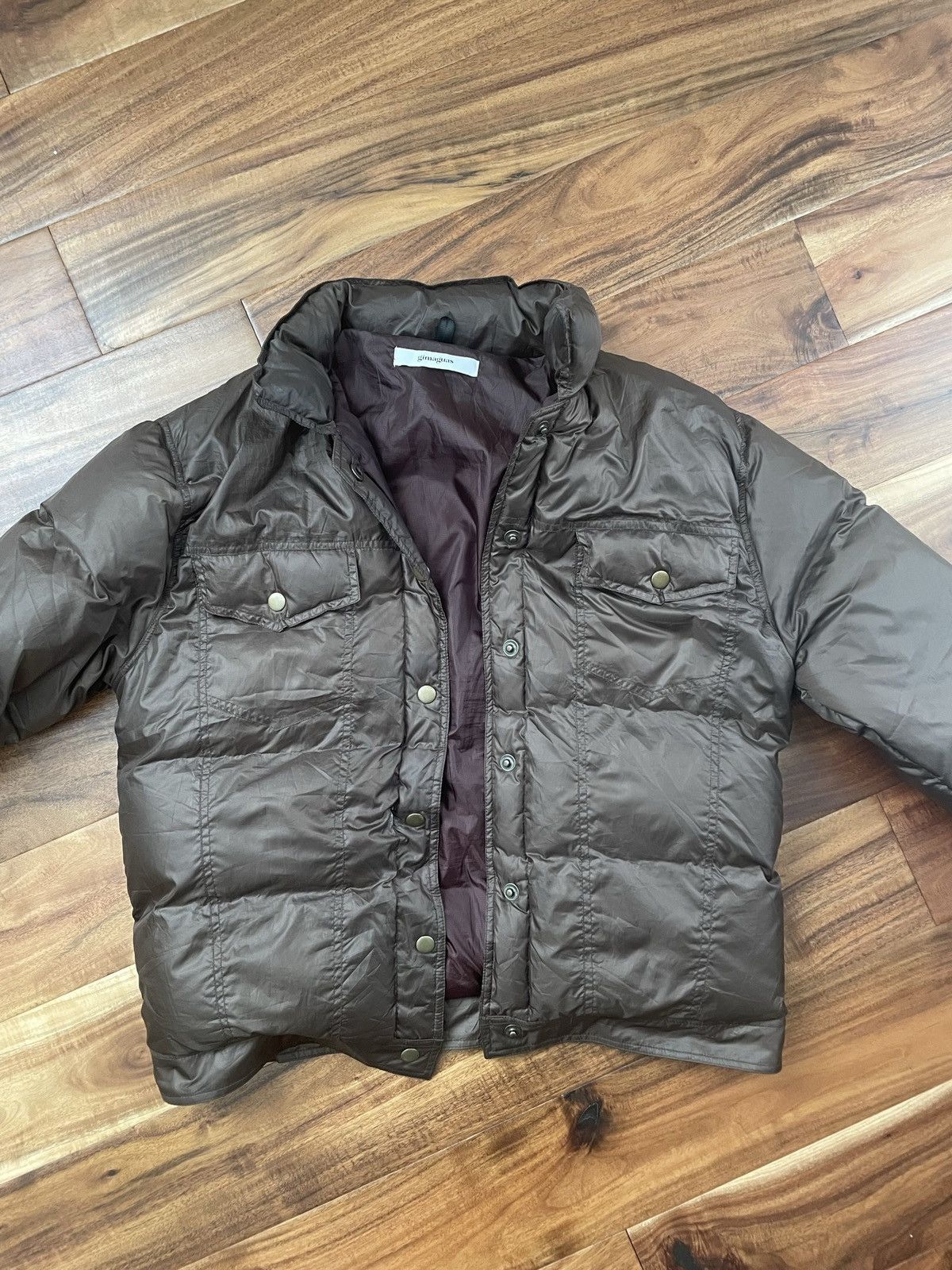 image of Brown Gimaguas Cropped Puffer, Men's (Size Large)