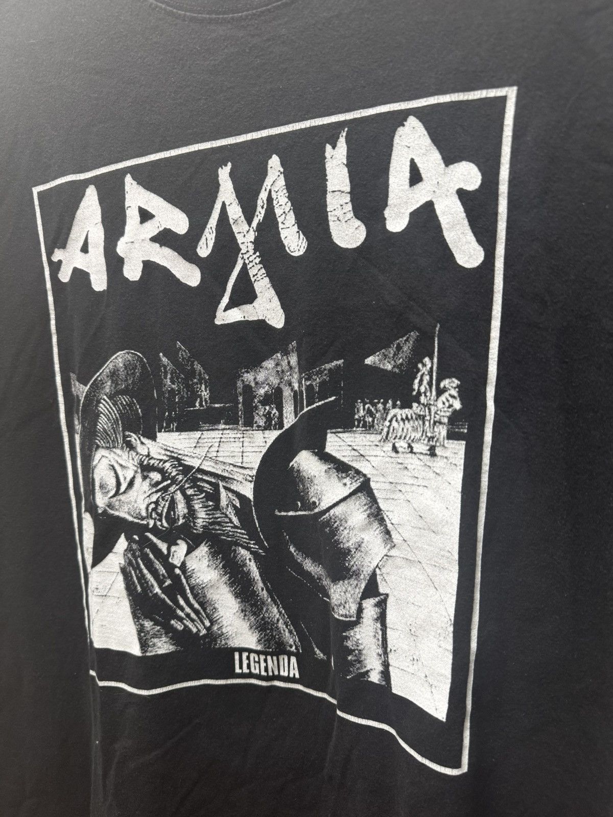 Band Tees Armia Legenda Black Metal Punk Poland 1991 Album Merch Rare Size US XL / EU 56 / 4 - 3 Thumbnail