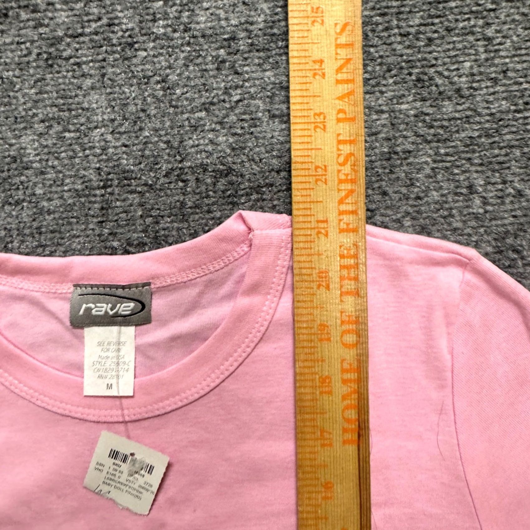 Vintage VINTAGE RAVE Top Women's M Pink Long-sleeve 90s Y2K Grunge MADE IN USA Mens? Womens Size M / US 6-8 / IT 42-44 - 5 Thumbnail