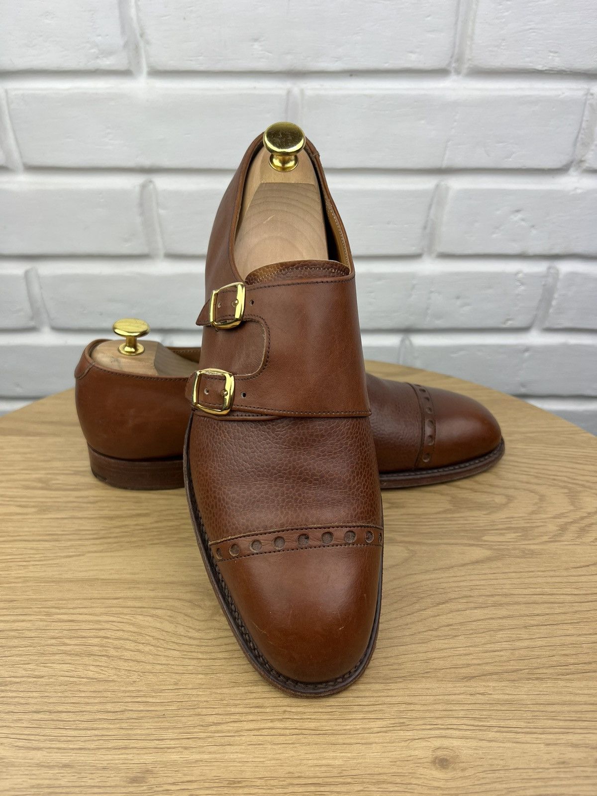 Cheaney CHEANEY Shoes Leather Monk Double Strap Brown Men’s Size US 9.5 / EU 42-43 - 2 Thumbnail