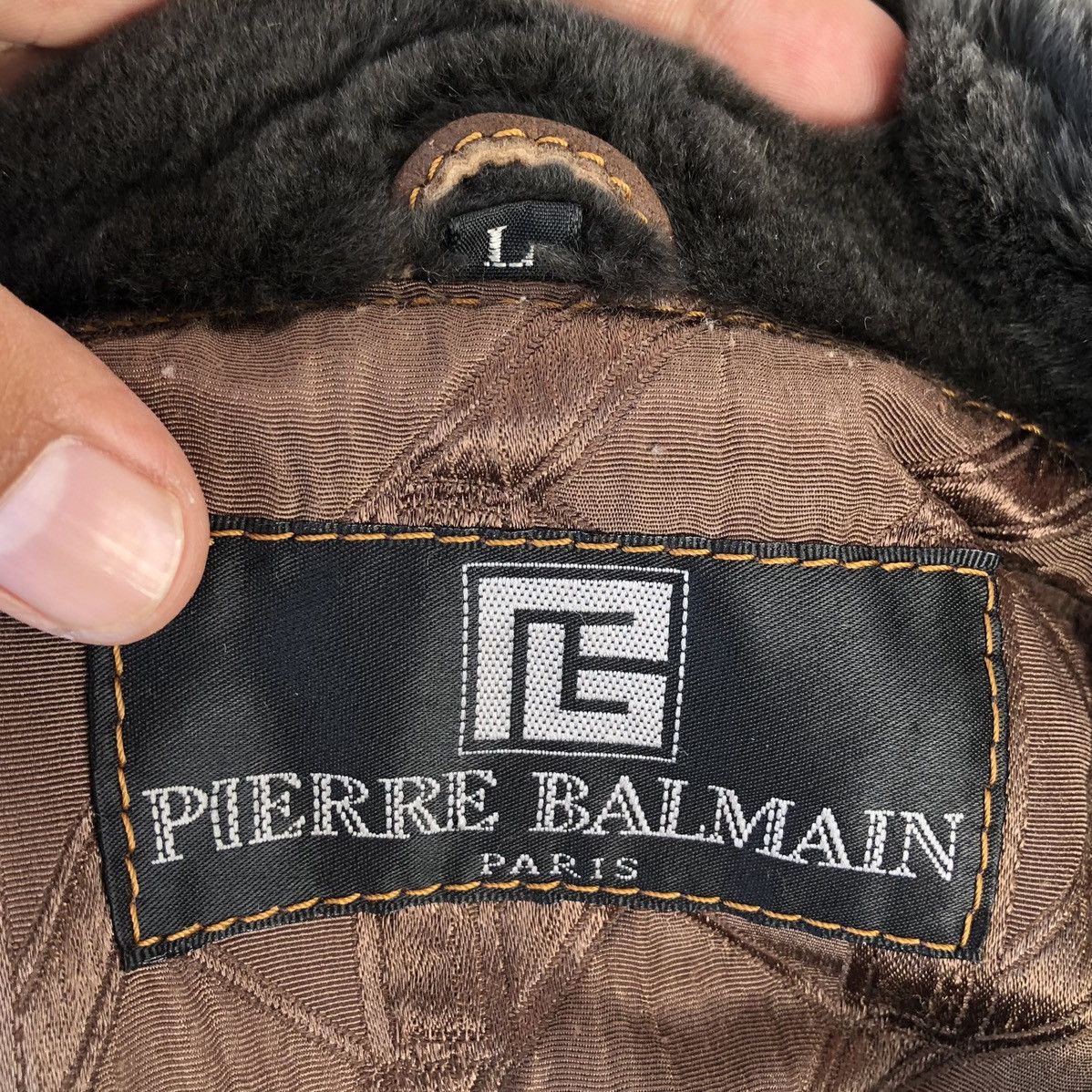 Pierre Balmain VTG Pierre Balmain Paris Leather Fur Collar Bomber Jacket Size US L / EU 52-54 / 3 - 25 Thumbnail