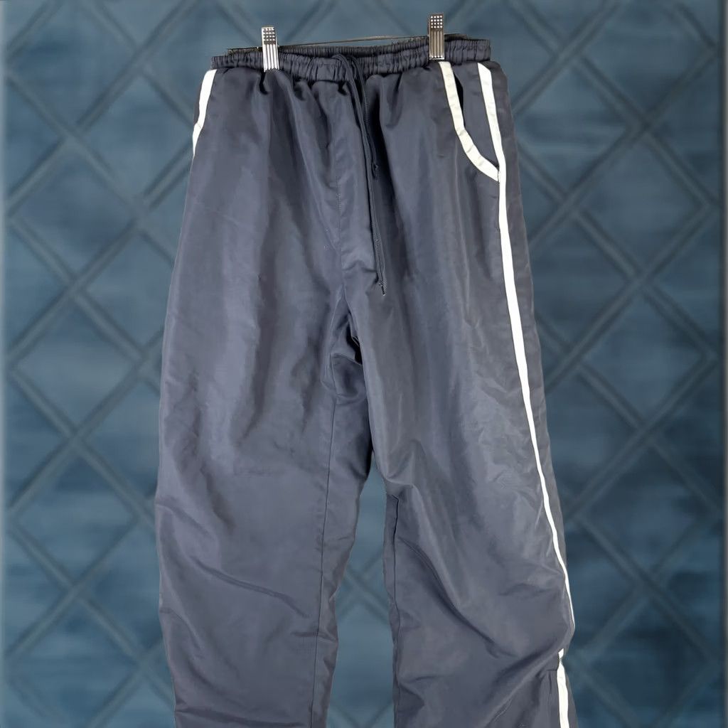 Vintage East West Track Pants Mens M Gray Lined Side Stripe Woven Athletic Size US 31 - 1 Thumbnail