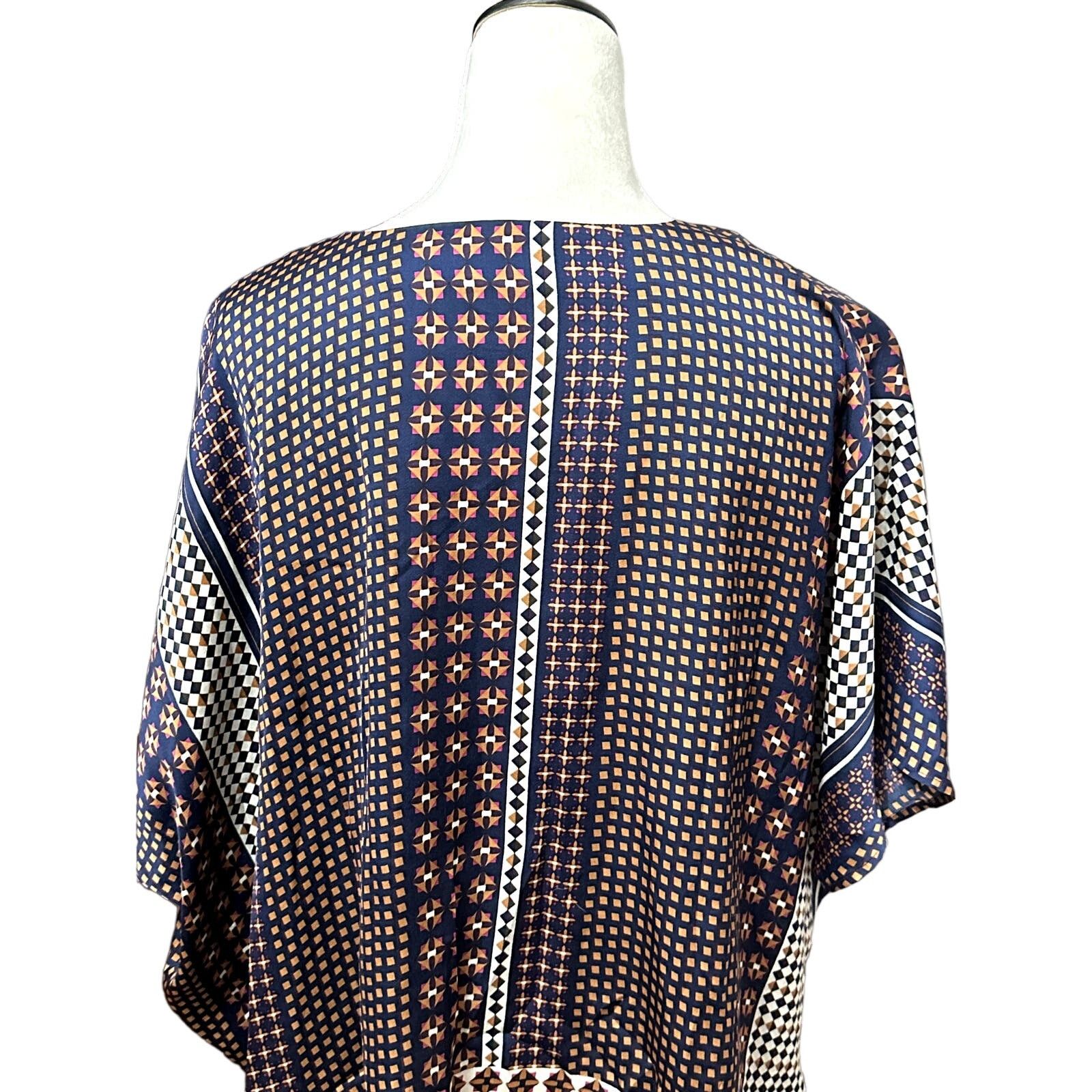 Other Central Park West Boho Blouse Scoop Neck High-Low Blue XS Size XS / US 0-2 / IT 36-38 - 6 Thumbnail