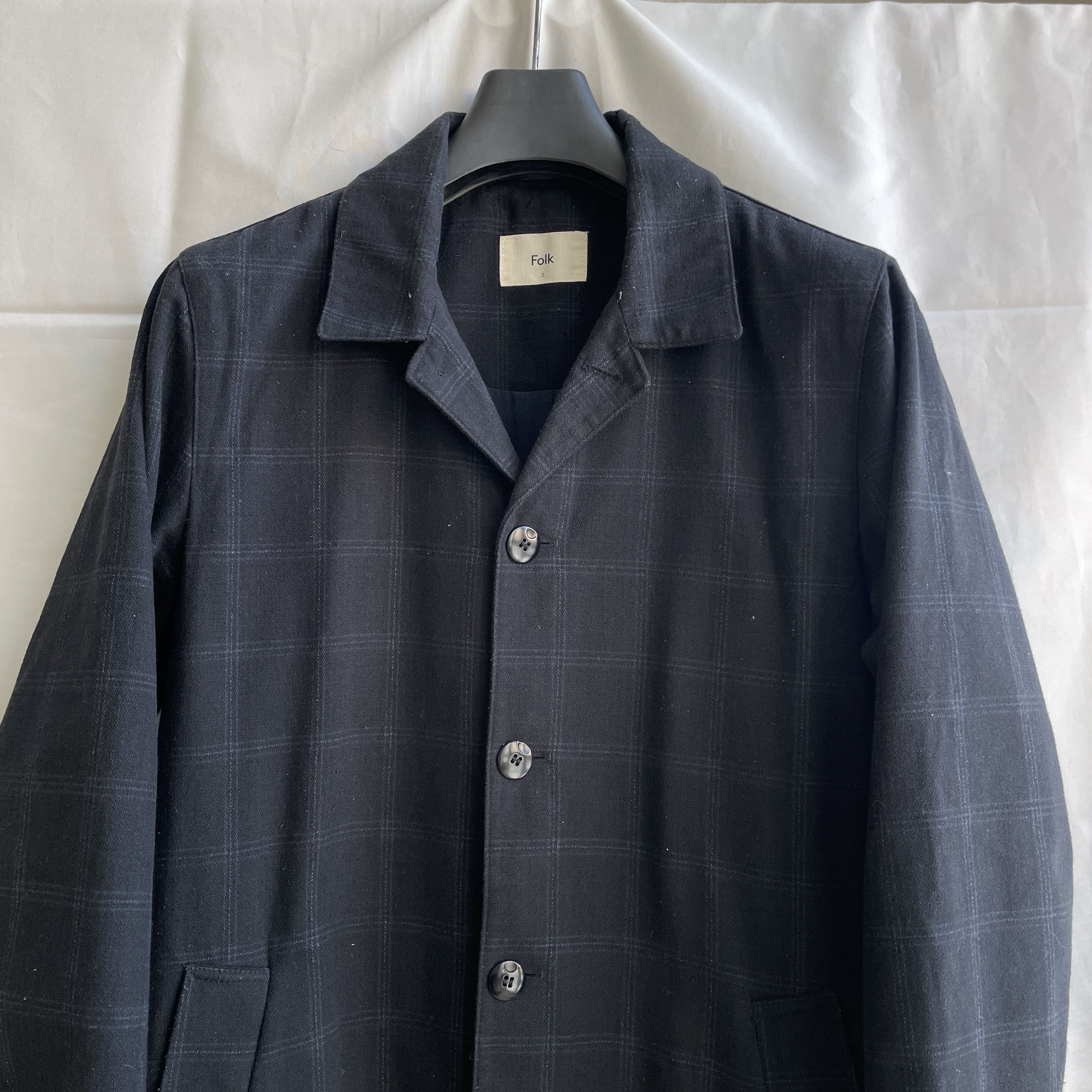 Folk Folk Cotton Wool Blend Check Car Coat Size 3 Size US M / EU 48-50 / 2 - 4 Thumbnail