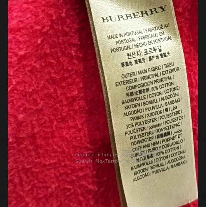 Burberry Burberry Red Cotton Women's Hoodie. Size S / US 4 / IT 40 - 5 Thumbnail