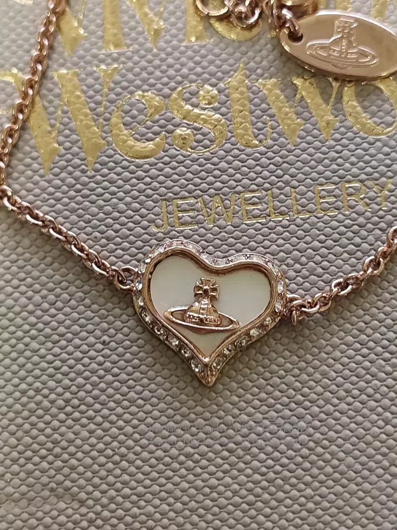 Vivienne Westwood vivienne westwood Rose Gold and White Mother-of-Pearl Hear Size ONE SIZE - 5 Thumbnail