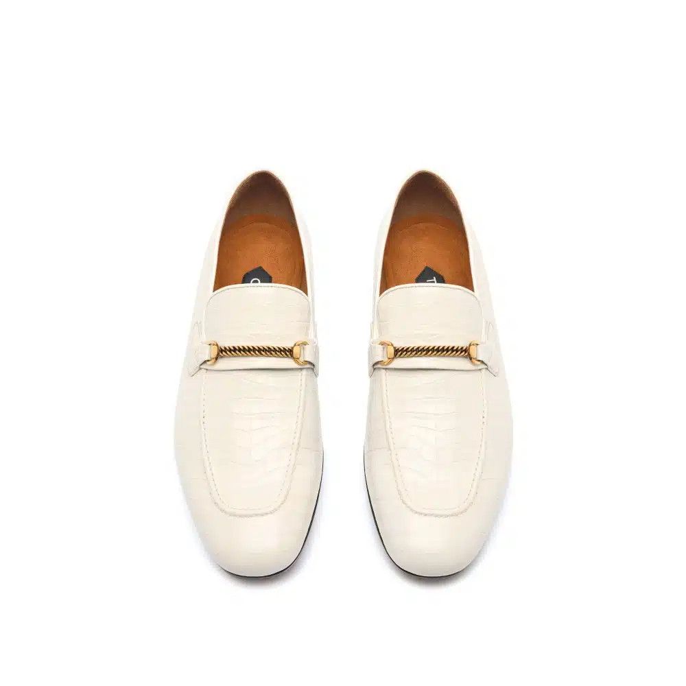 Tom Ford o1loc1c0326 J1541 Size: 11 TF / Gigi Chain Loafers in White Size US 11 / EU 44 - 2 Thumbnail