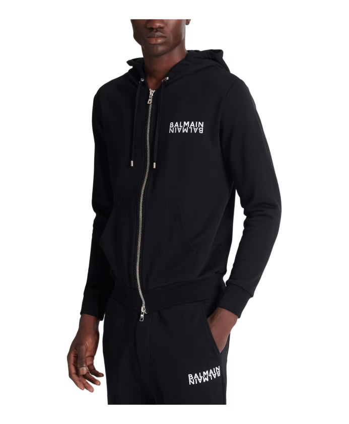Balmain o1s1wg110126 Logo Hoodie in Black Size US S / EU 44-46 / 1 - 4 Thumbnail