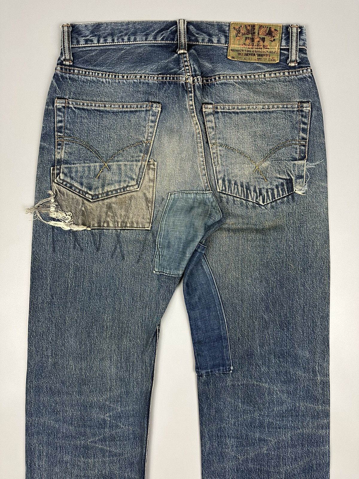 Blue Blue Japan Vintage Blue Blue Japan Boro Shashiko Denim Size US 32 / EU 48 - 6 Thumbnail