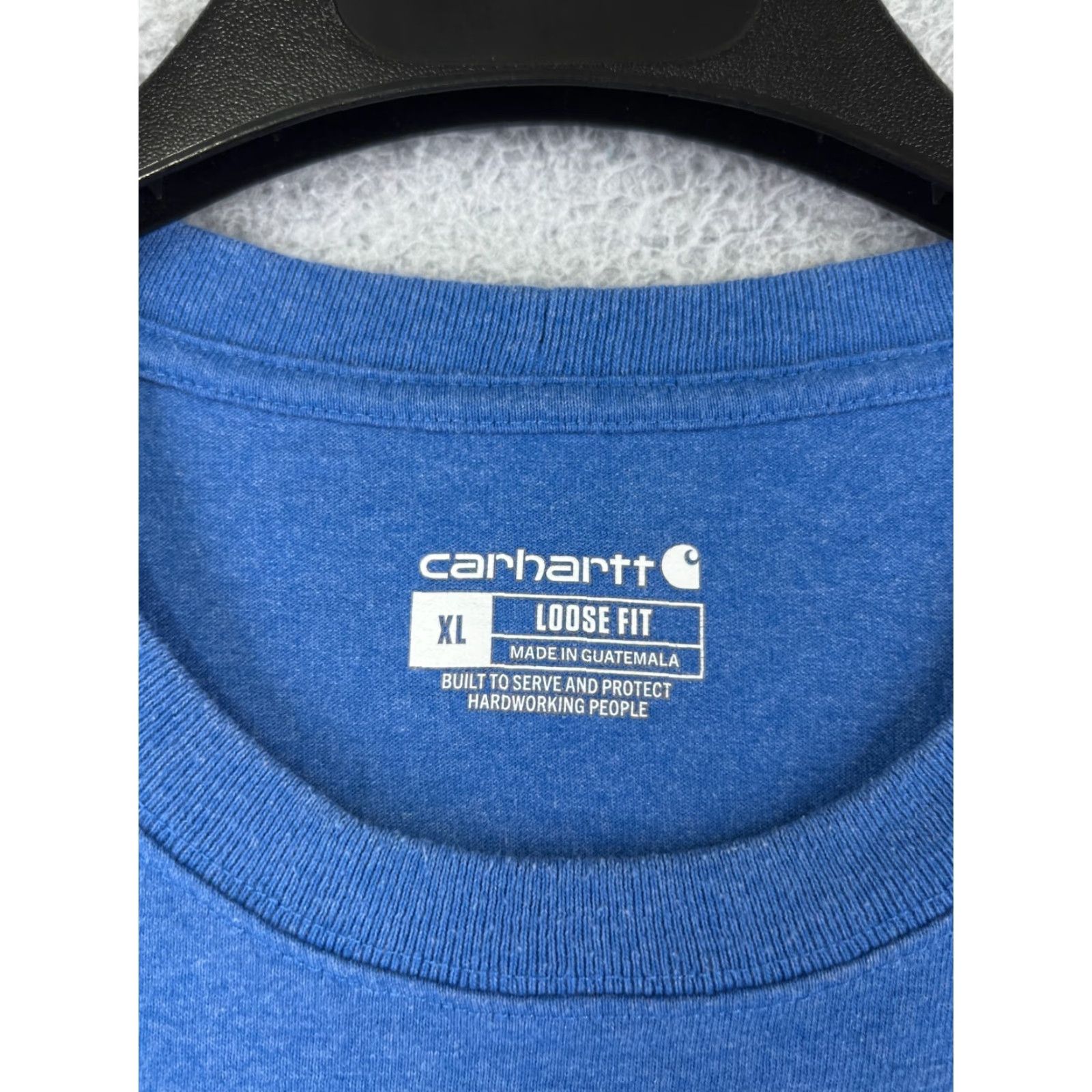 Carhartt Carhartt Shirt Mens Large Blue Crew Neck Pocket Cotton Blend Workwear Size US L / EU 52-54 / 3 - 3 Thumbnail