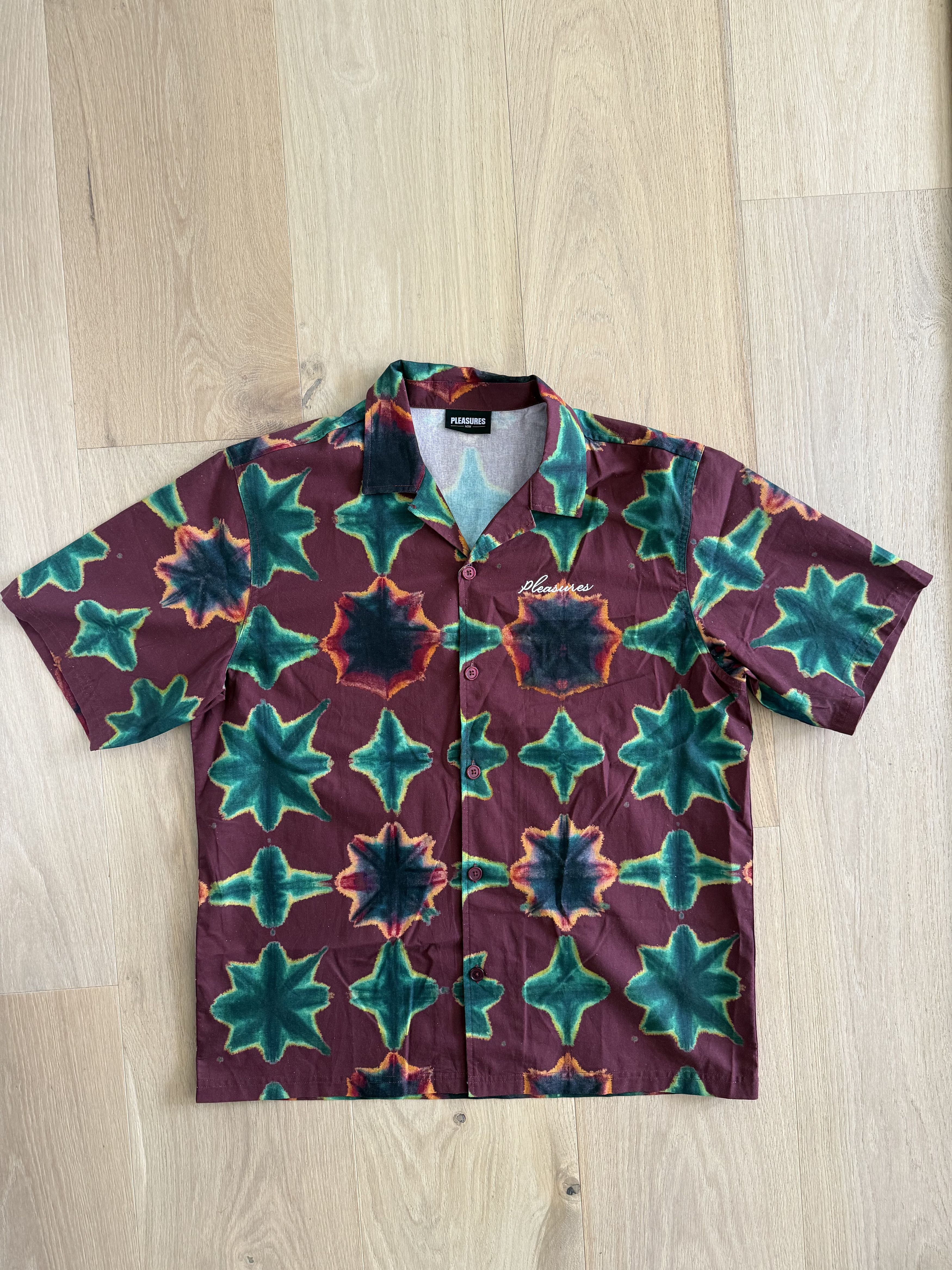 Pleasures Sulfur Short Sleeve Button Down Shirt Size US L / EU 52-54 / 3 - 2 Thumbnail